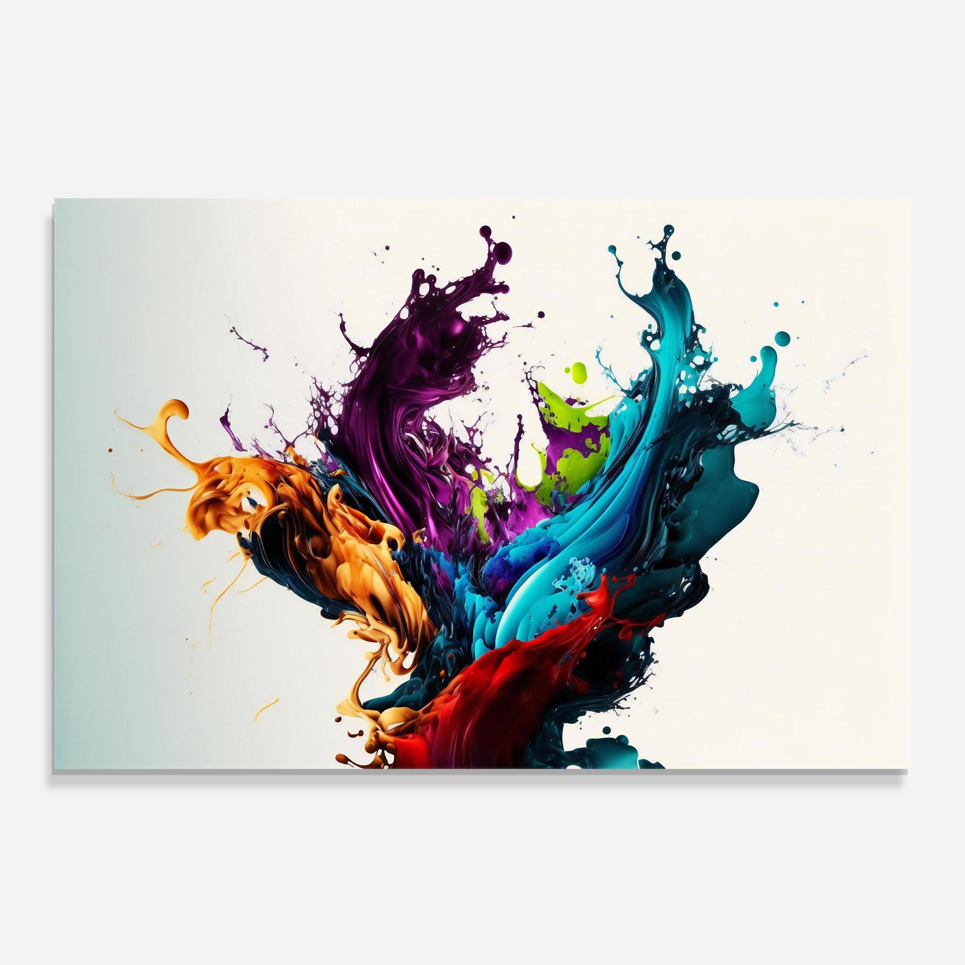 Стъклен панел за кухня Dark Purple Splash mockup 0