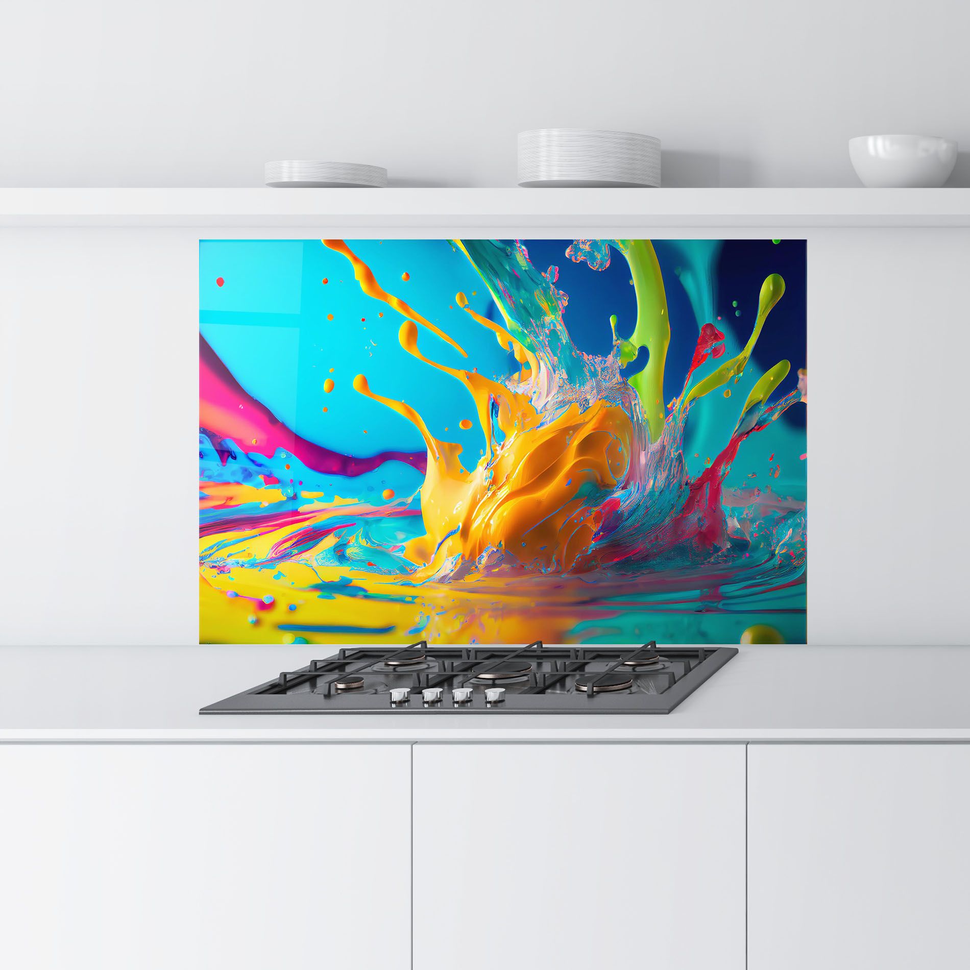 Colorful Water Splashing mockup 9