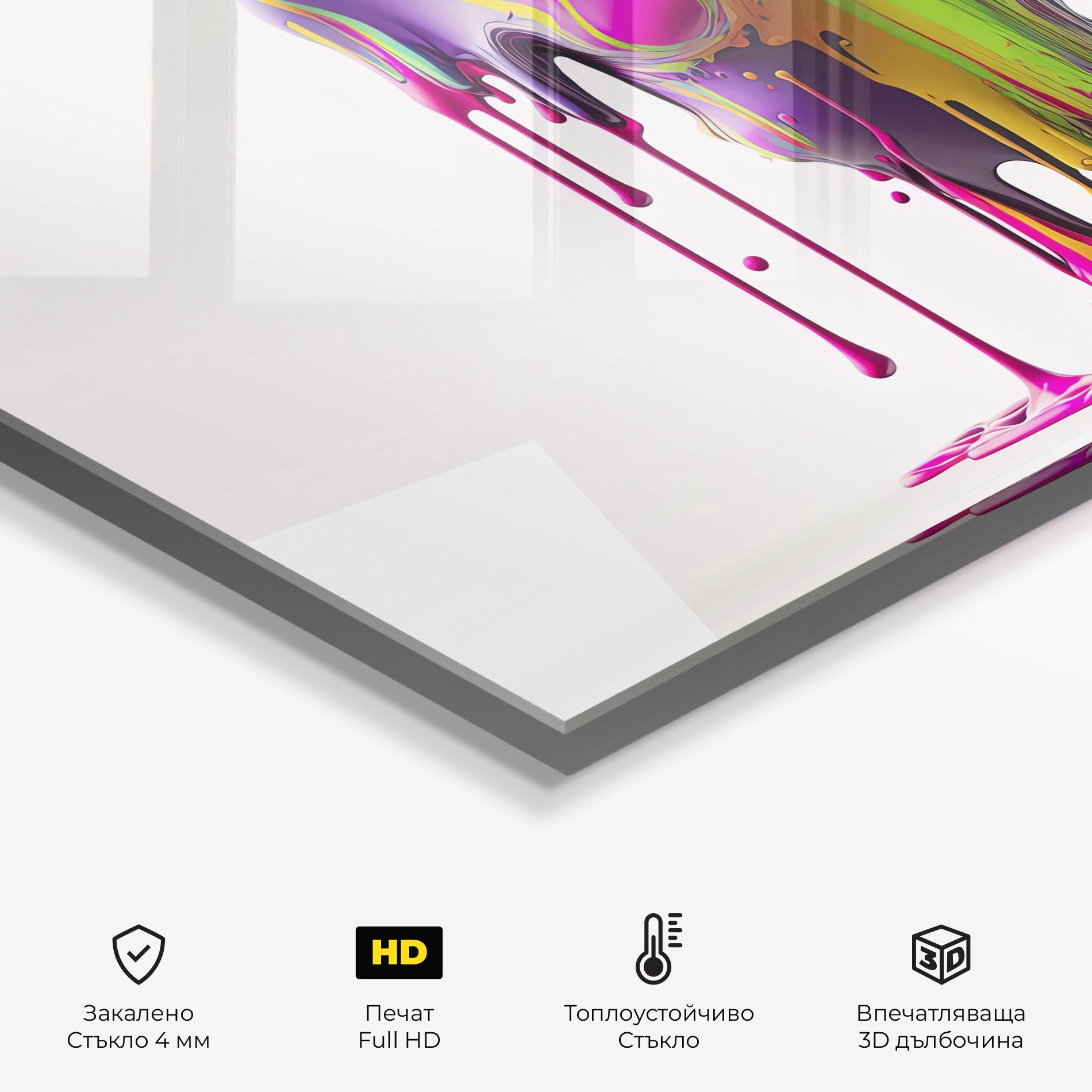 Стъклен панел за кухня Colorful Body mockup 2