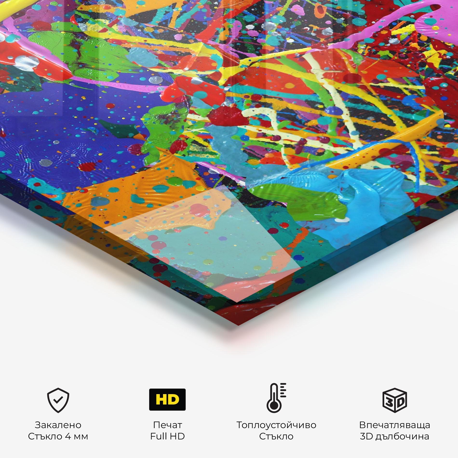 Стъклен панел за кухня Dark Panorama mockup 2