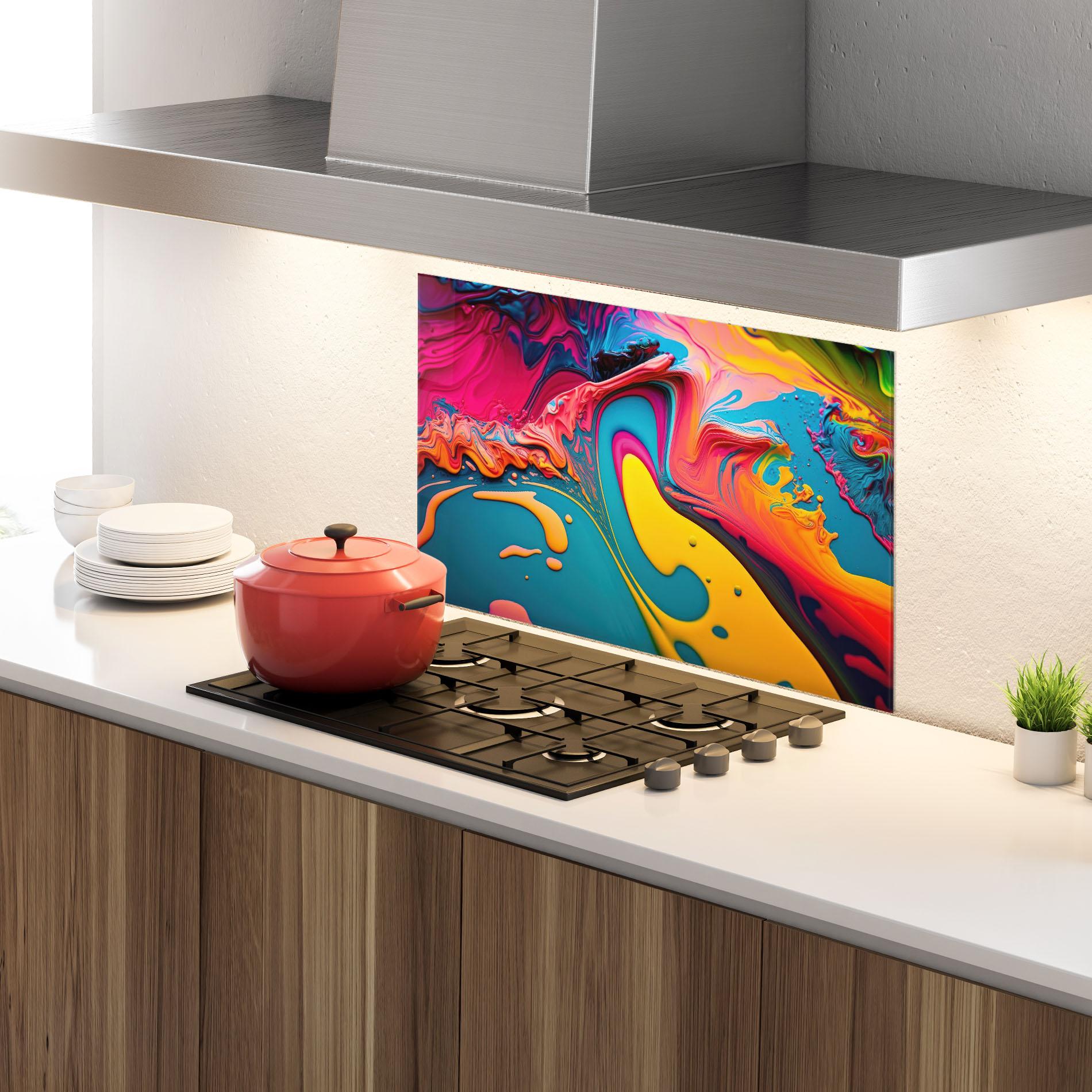 Стъклен панел за кухня Acrylic Close Up mockup 4