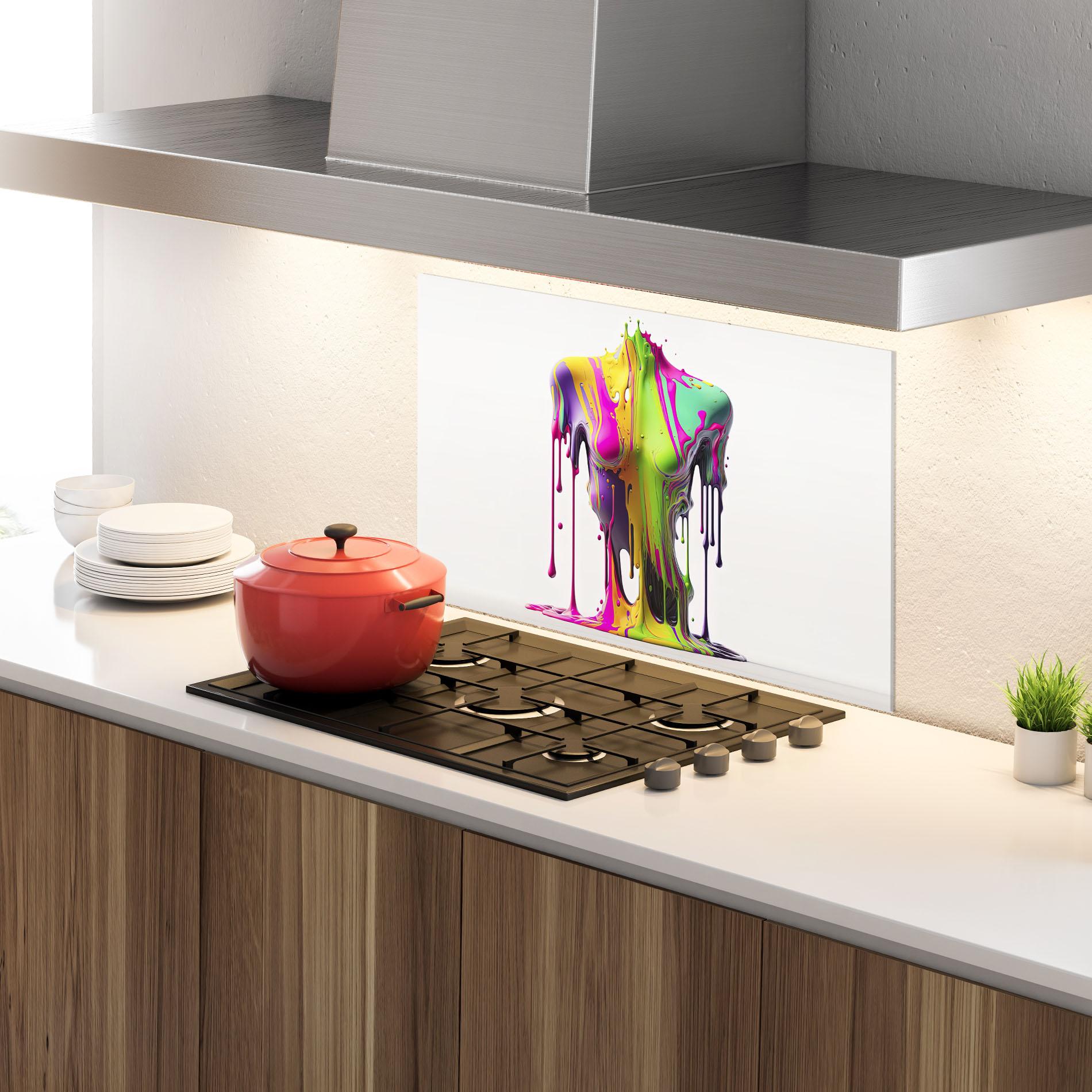 Стъклен панел за кухня Colorful Body mockup 4