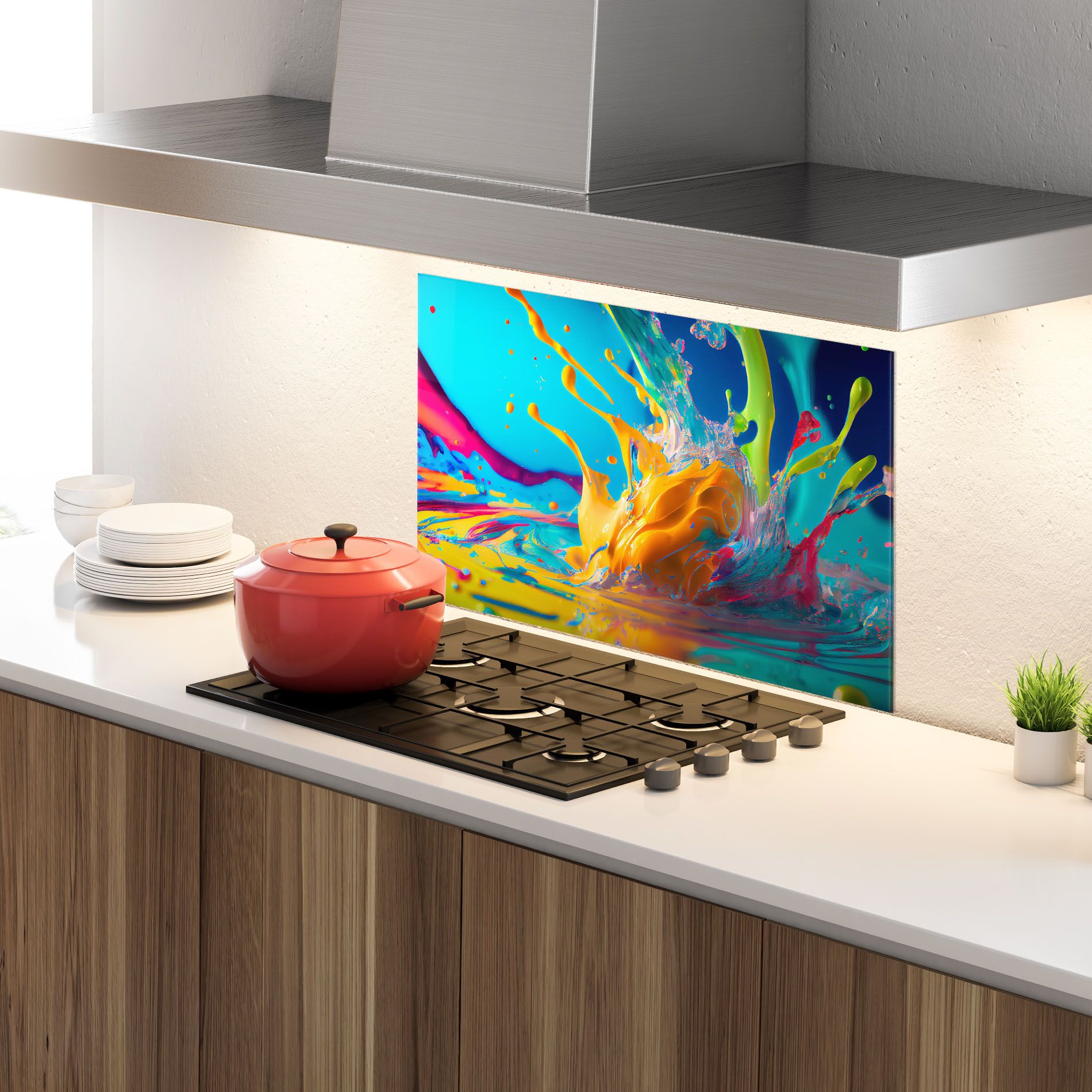 Colorful Water Splashing mockup 4