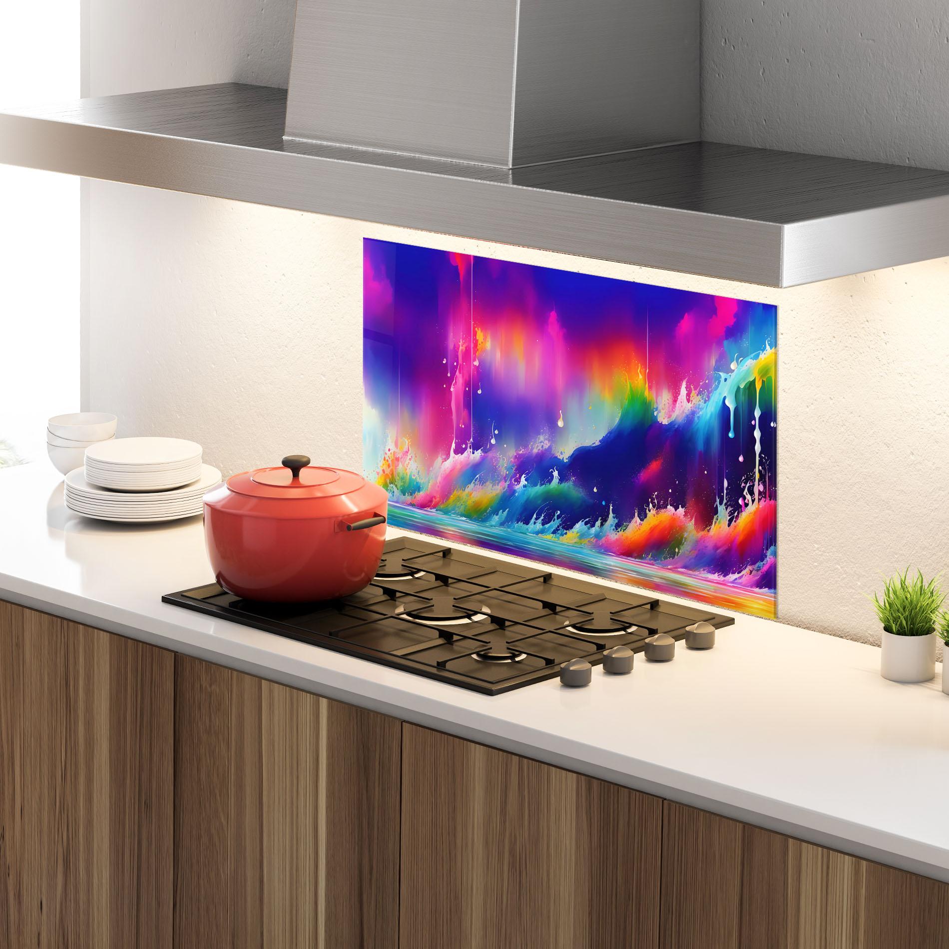 Стъклен панел за кухня Fairytale Landscape mockup 4