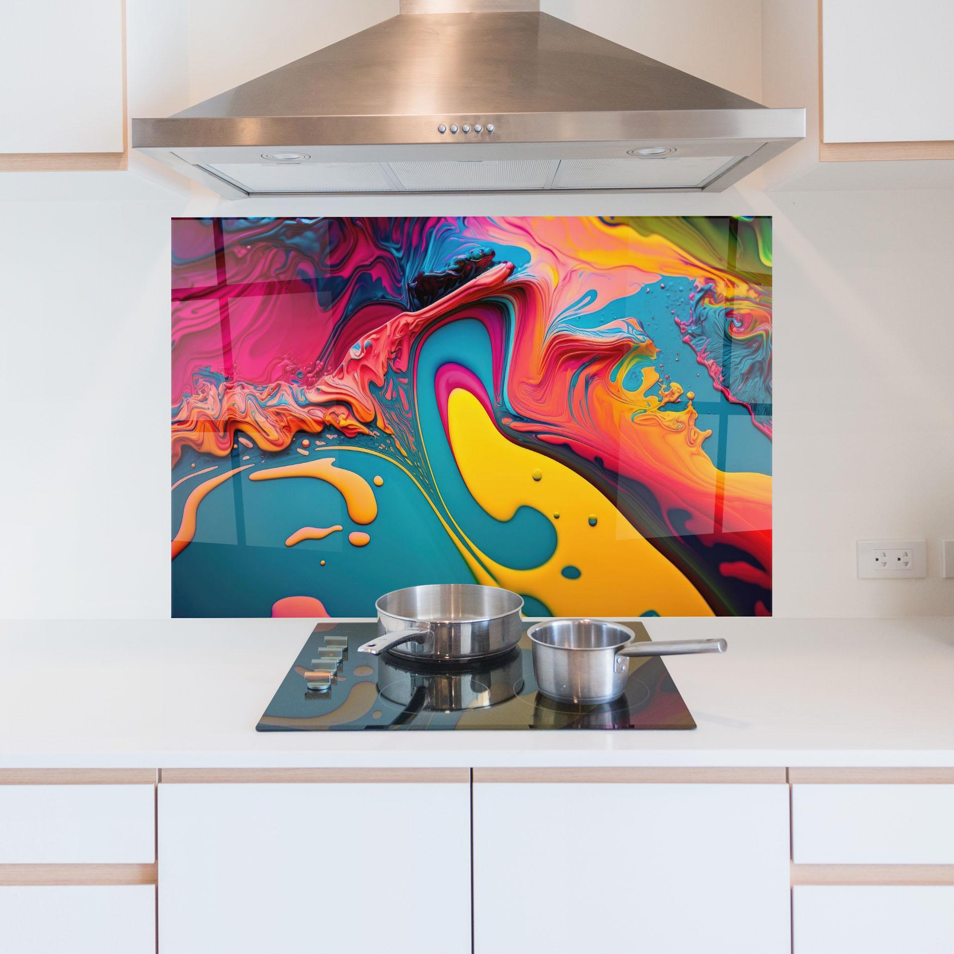 Стъклен панел за кухня Acrylic Close Up mockup 5