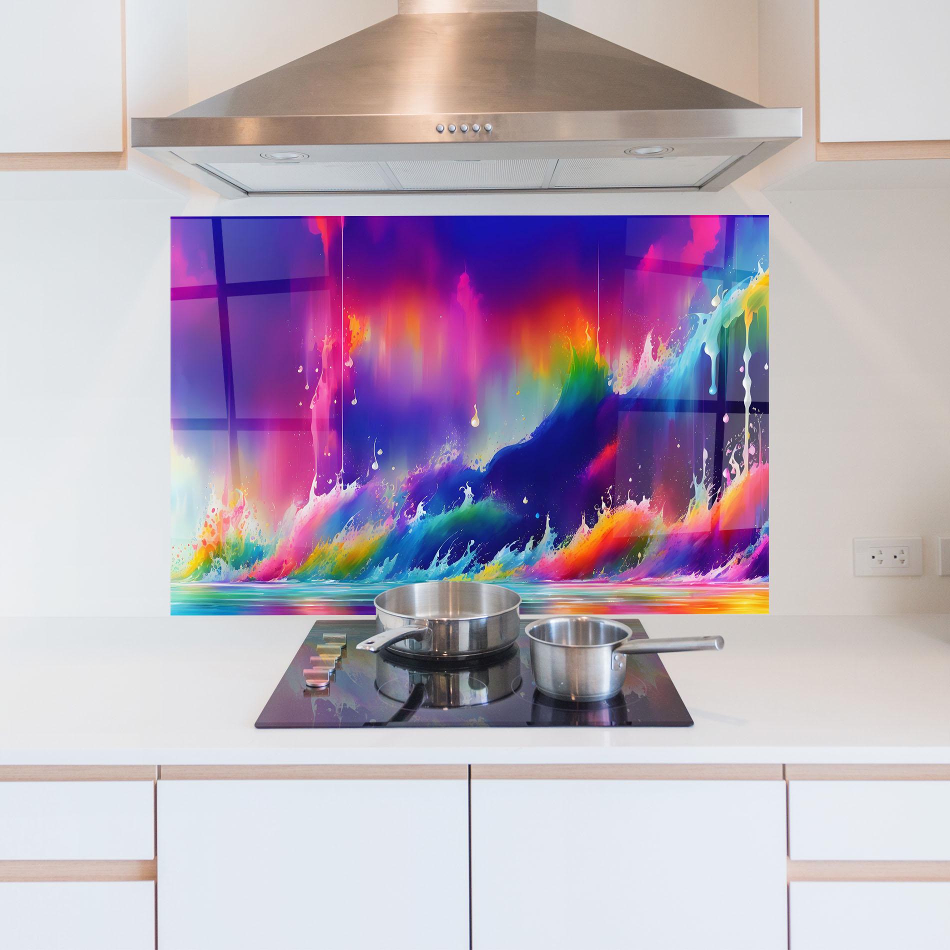 Стъклен панел за кухня Fairytale Landscape mockup 5