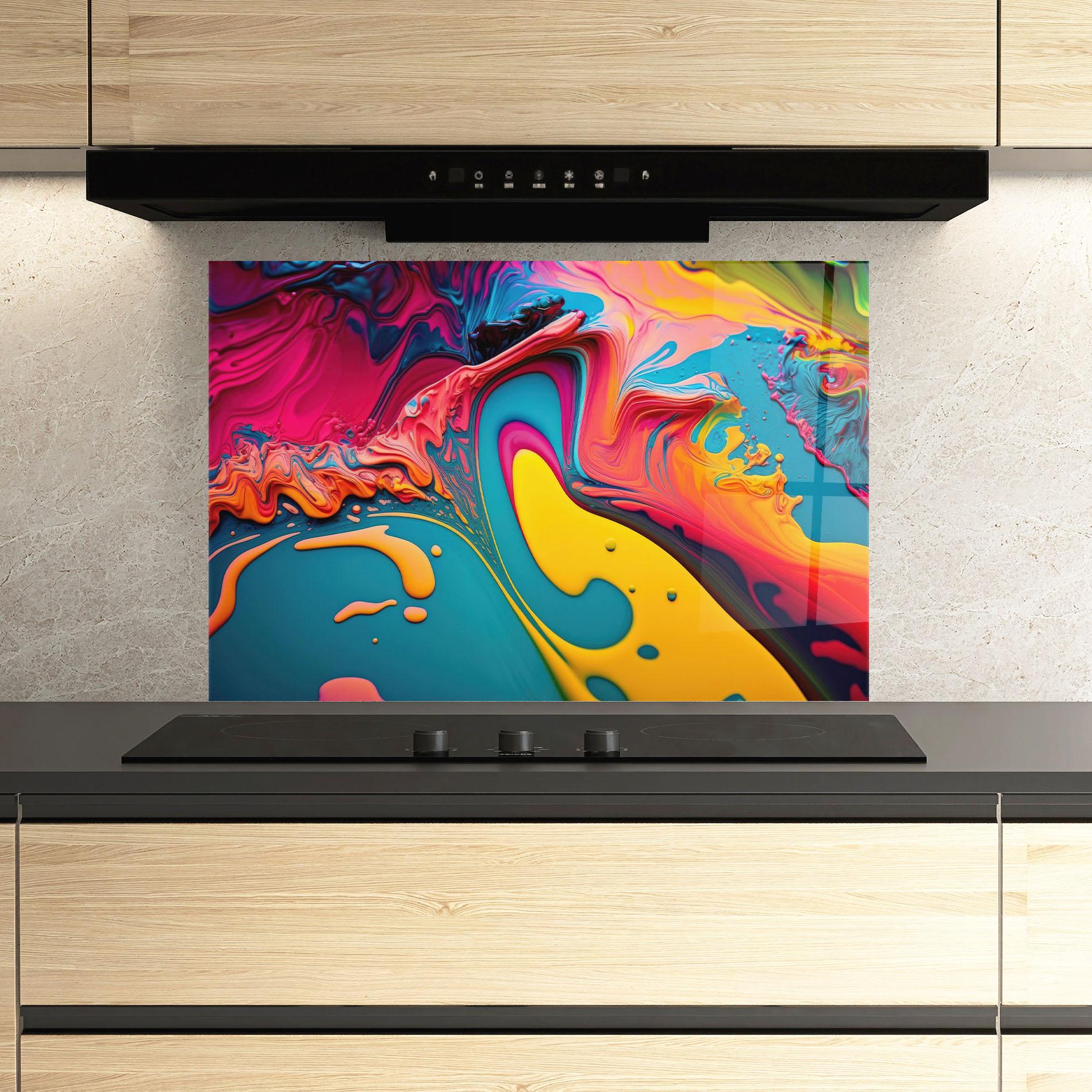 Стъклен панел за кухня Acrylic Close Up mockup 3