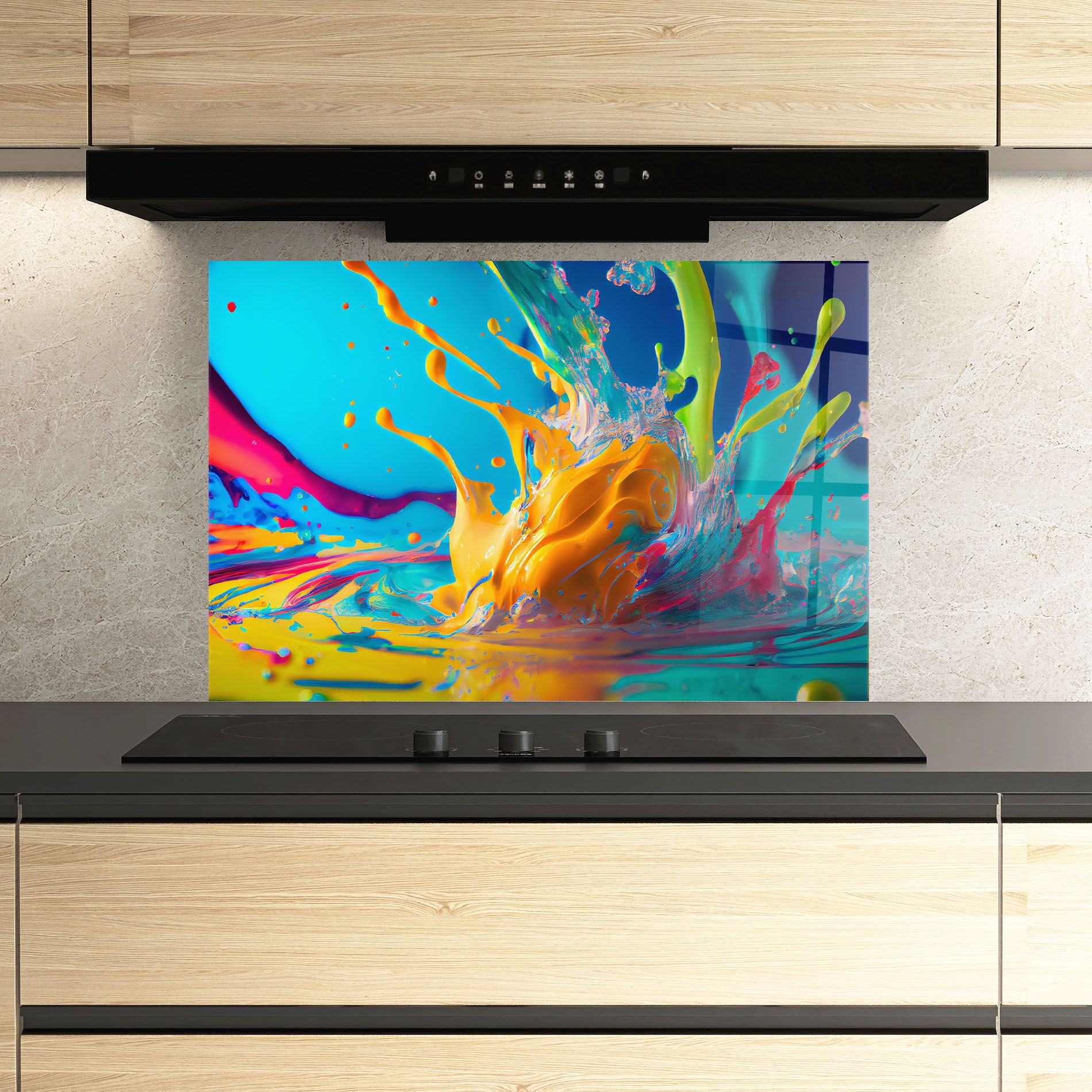 Colorful Water Splashing mockup 3