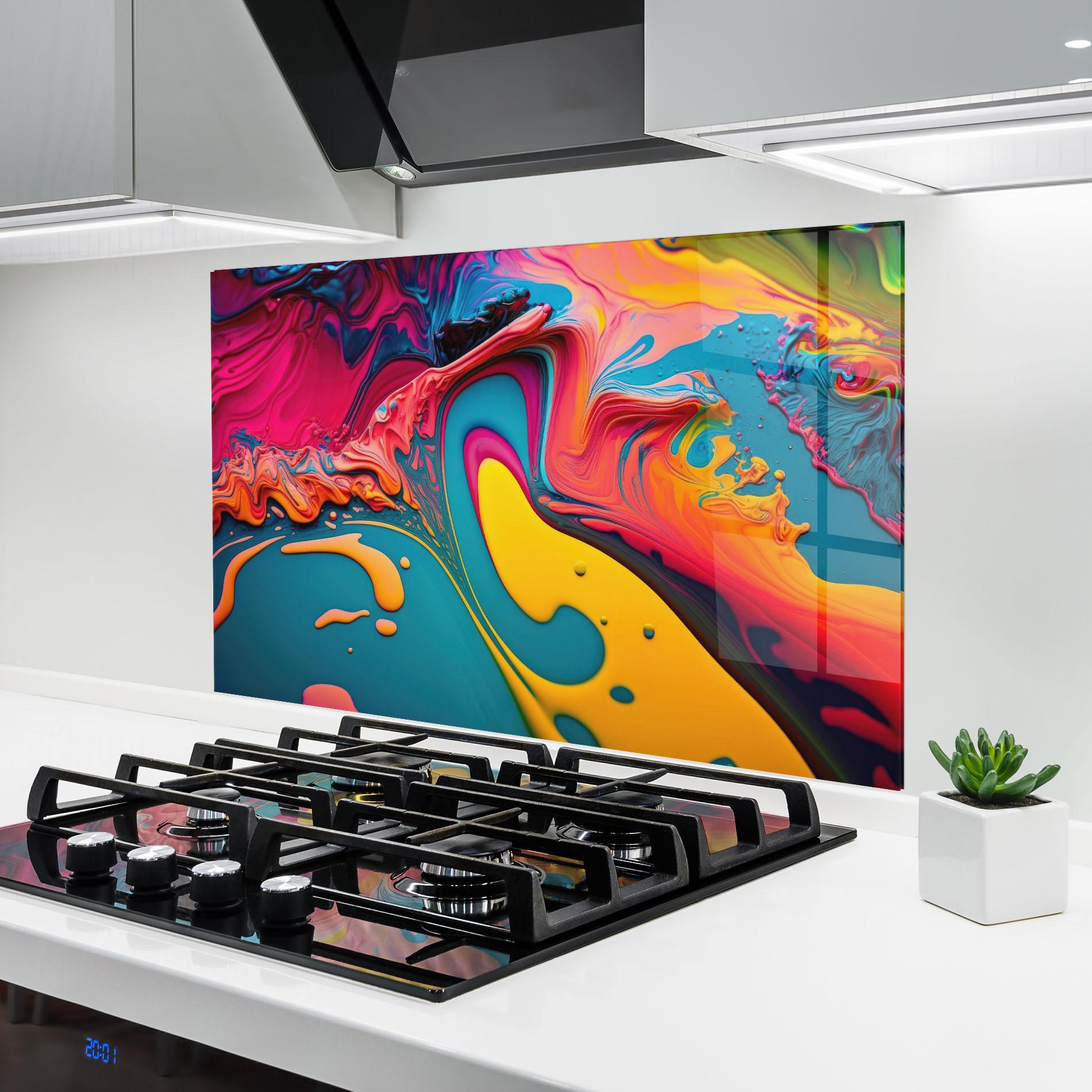 Стъклен панел за кухня Acrylic Close Up mockup 6