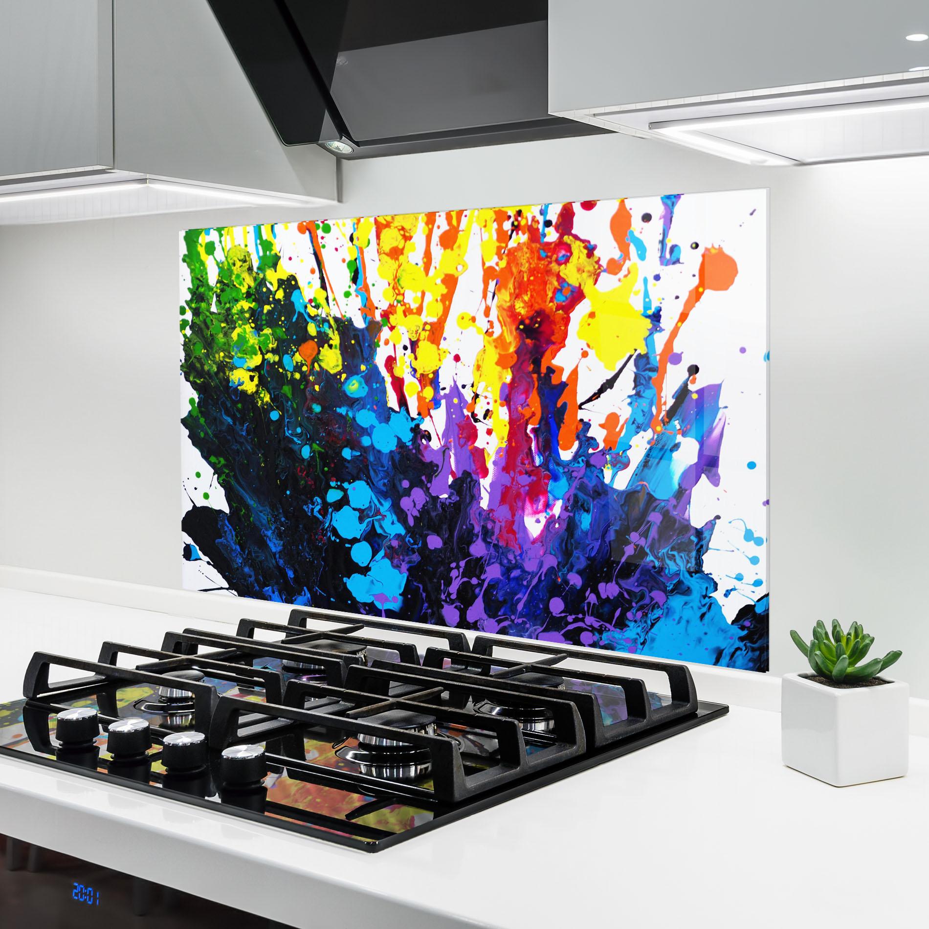 Стъклен панел за кухня Color Splash 2d mockup 6