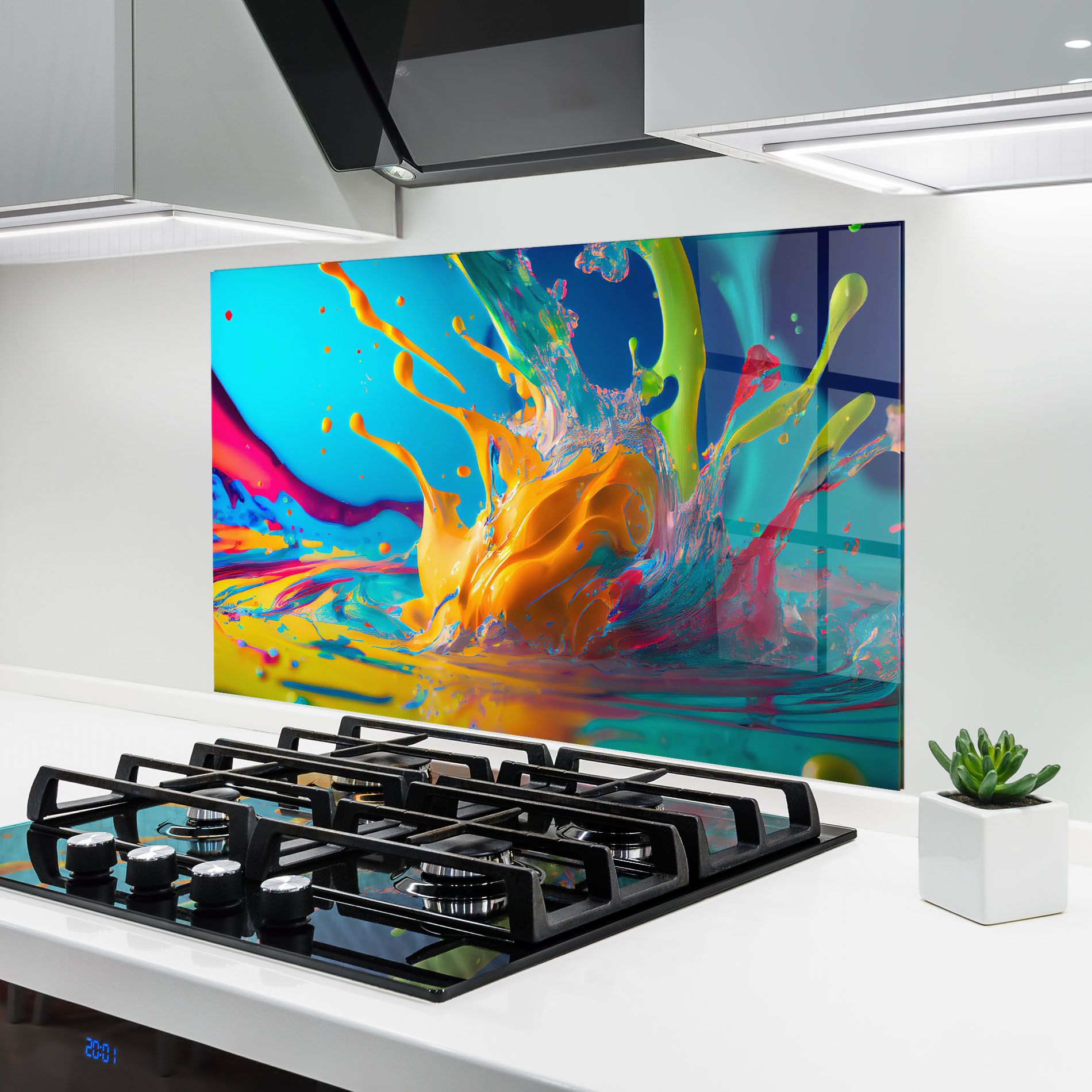 Colorful Water Splashing mockup 6