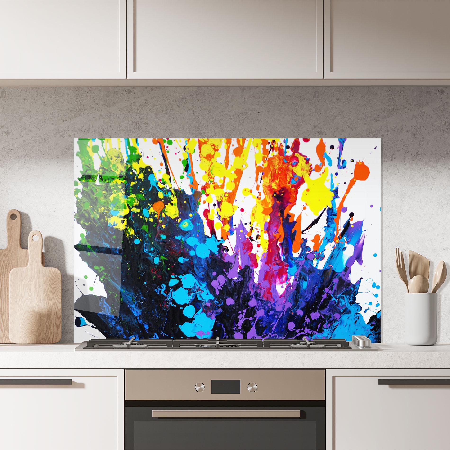 Стъклен панел за кухня Color Splash 2d mockup 7