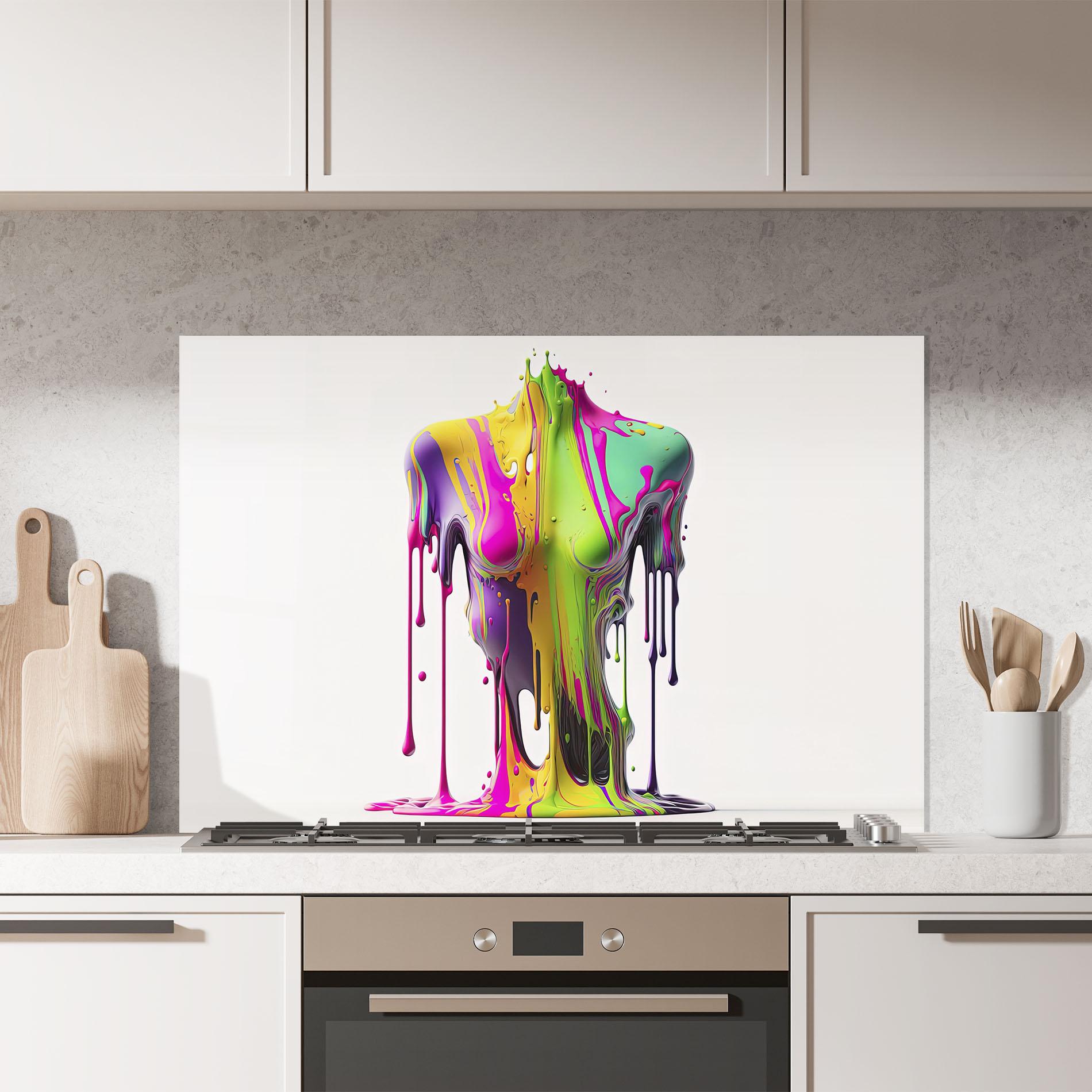 Стъклен панел за кухня Colorful Body mockup 7