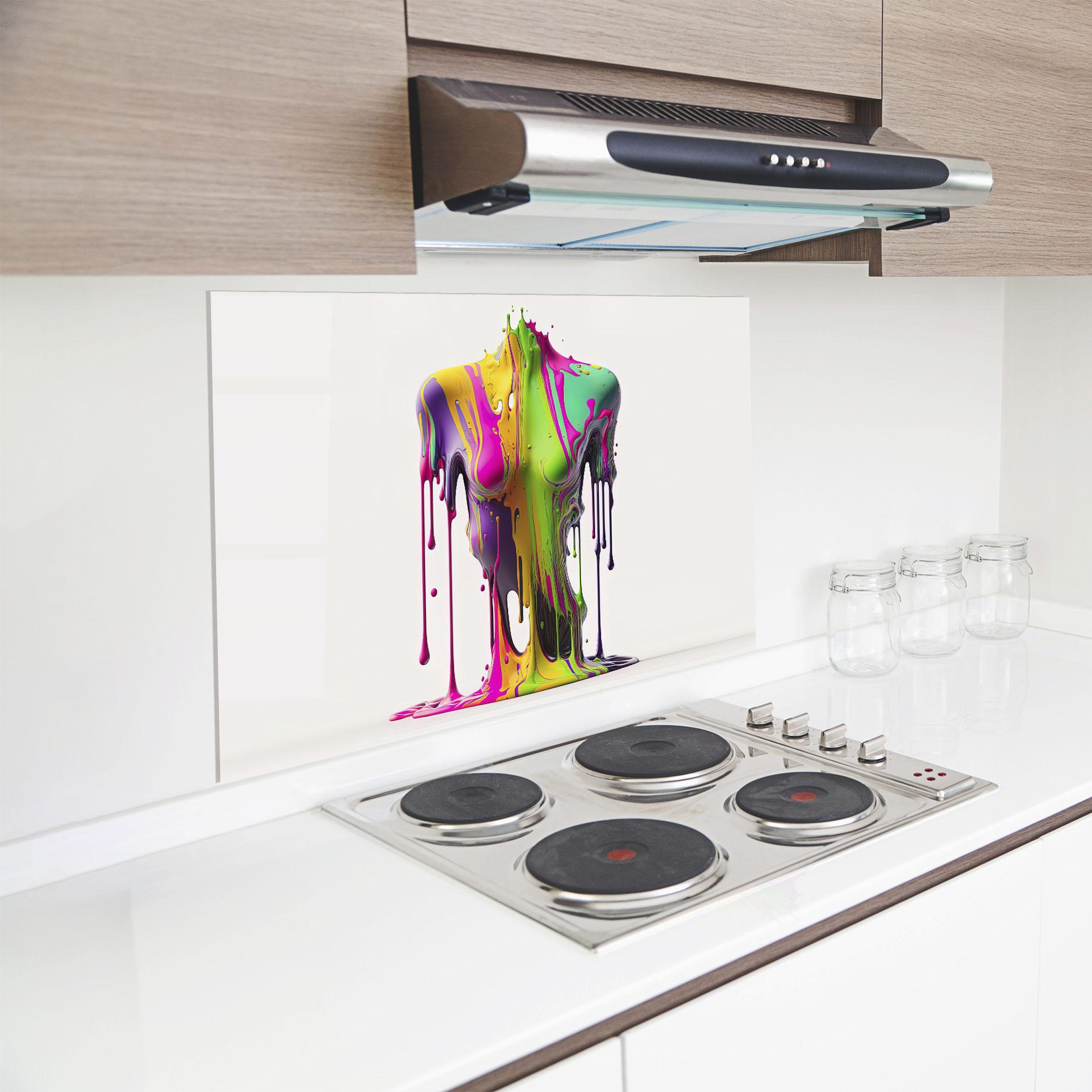 Стъклен панел за кухня Colorful Body mockup 8