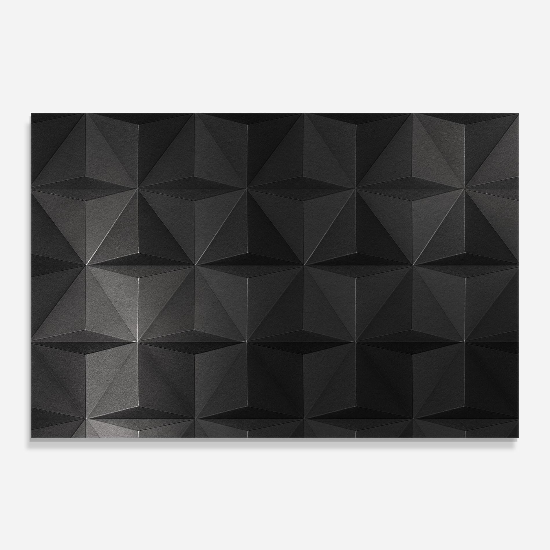 Стъклен панел за кухня Black Shade Triangle mockup 0