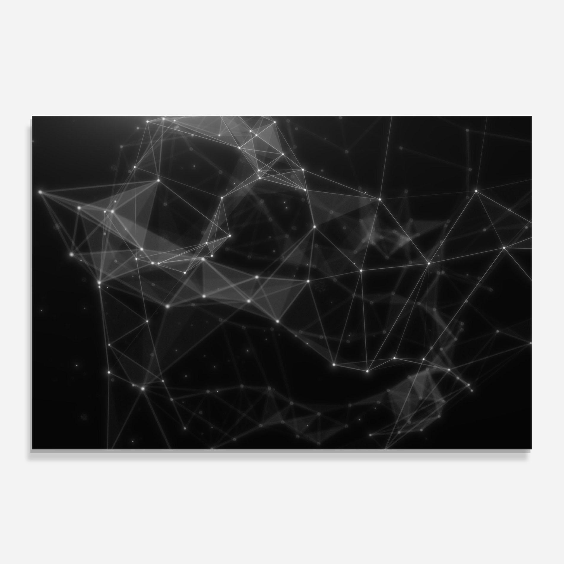 Стъклен панел за кухня Connecting Lines mockup 0