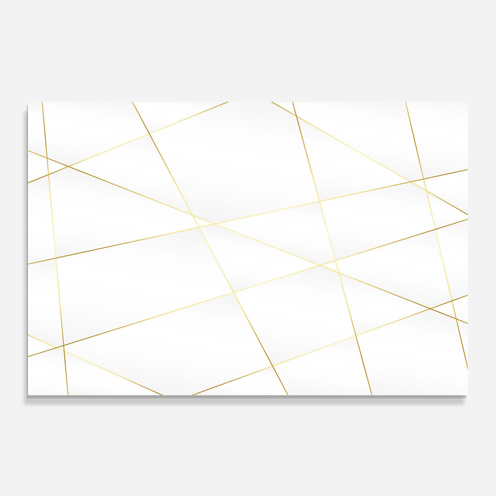 Стъклен панел за кухня Golden Line White mockup 0