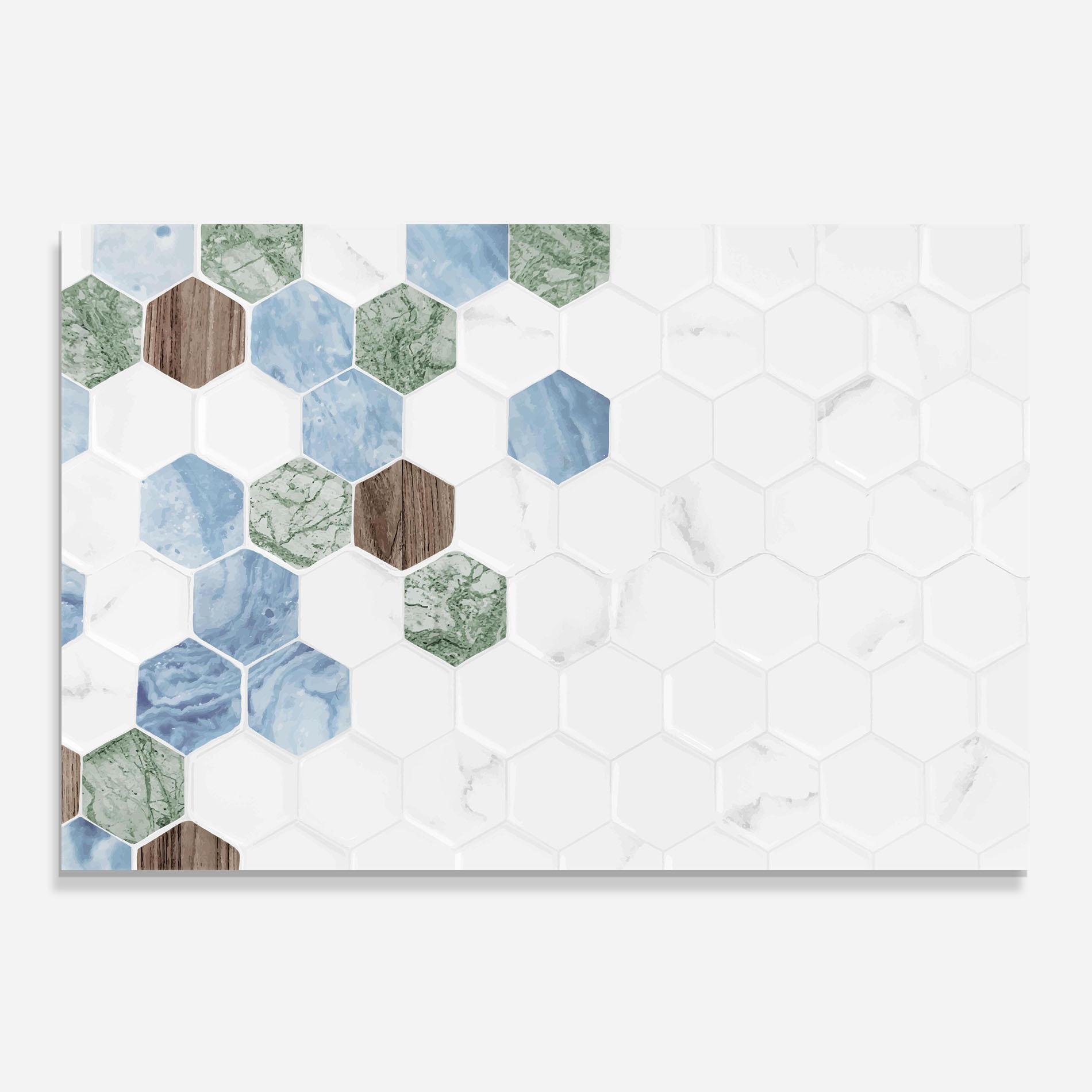 Стъклен панел за кухня Hexagon Pattern mockup 0