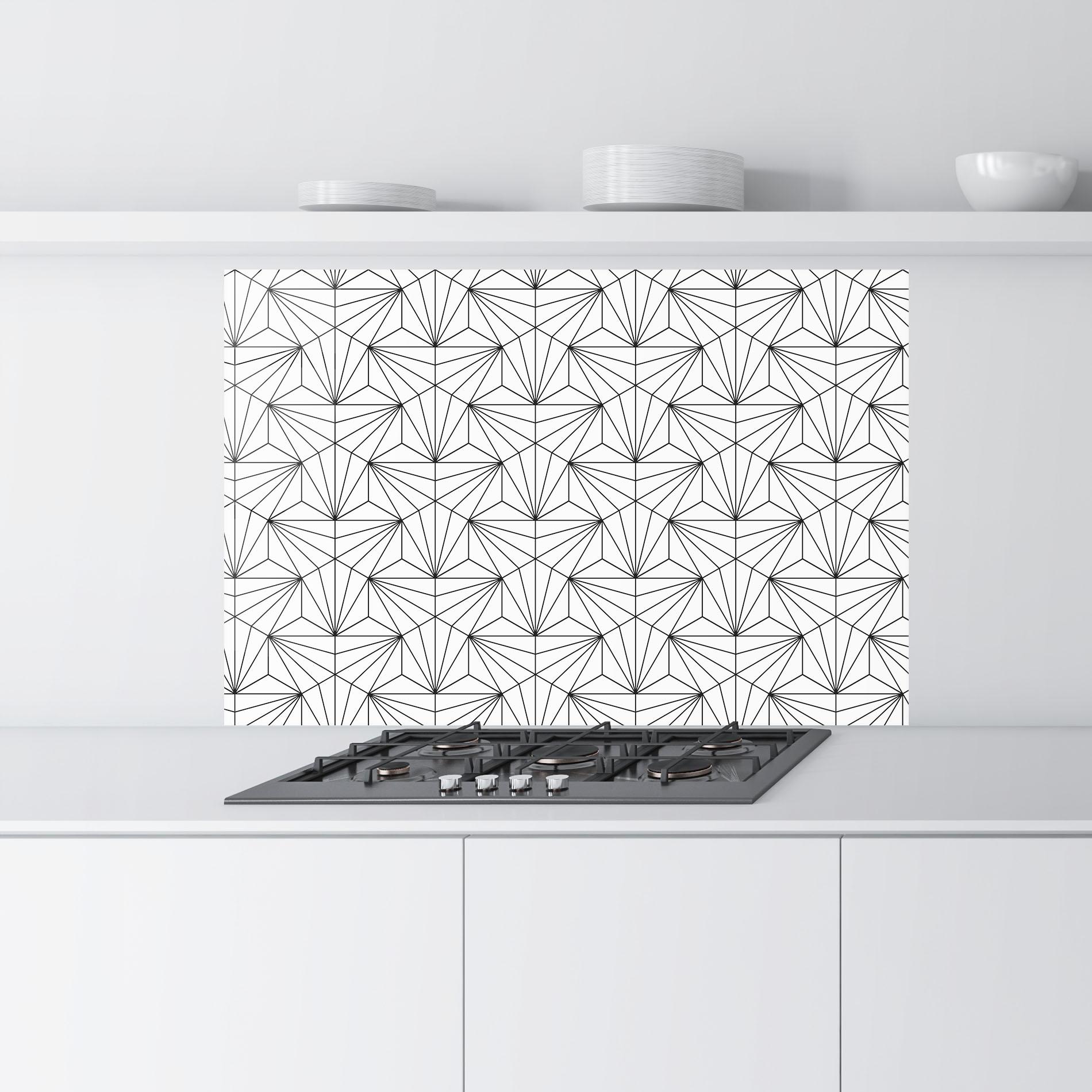 Стъклен панел за кухня Black Triangle mockup 9