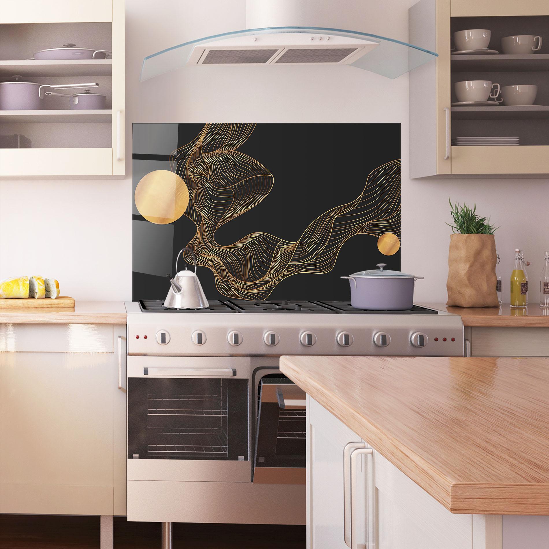 Стъклен панел за кухня Frecventa Abstracta mockup 1