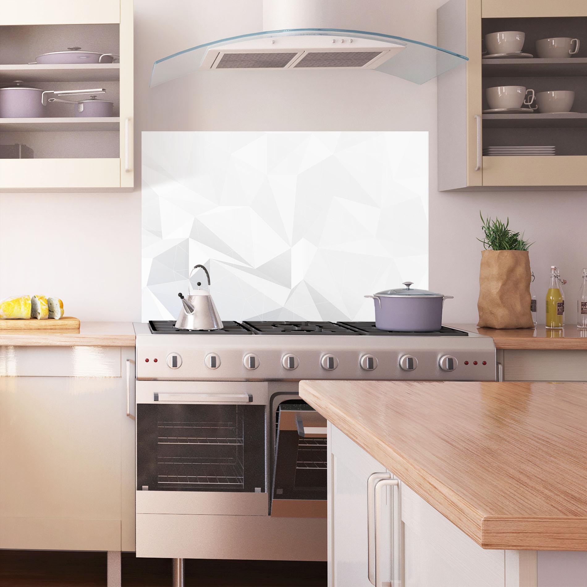 Стъклен панел за кухня Grey Triangle Shape mockup 1