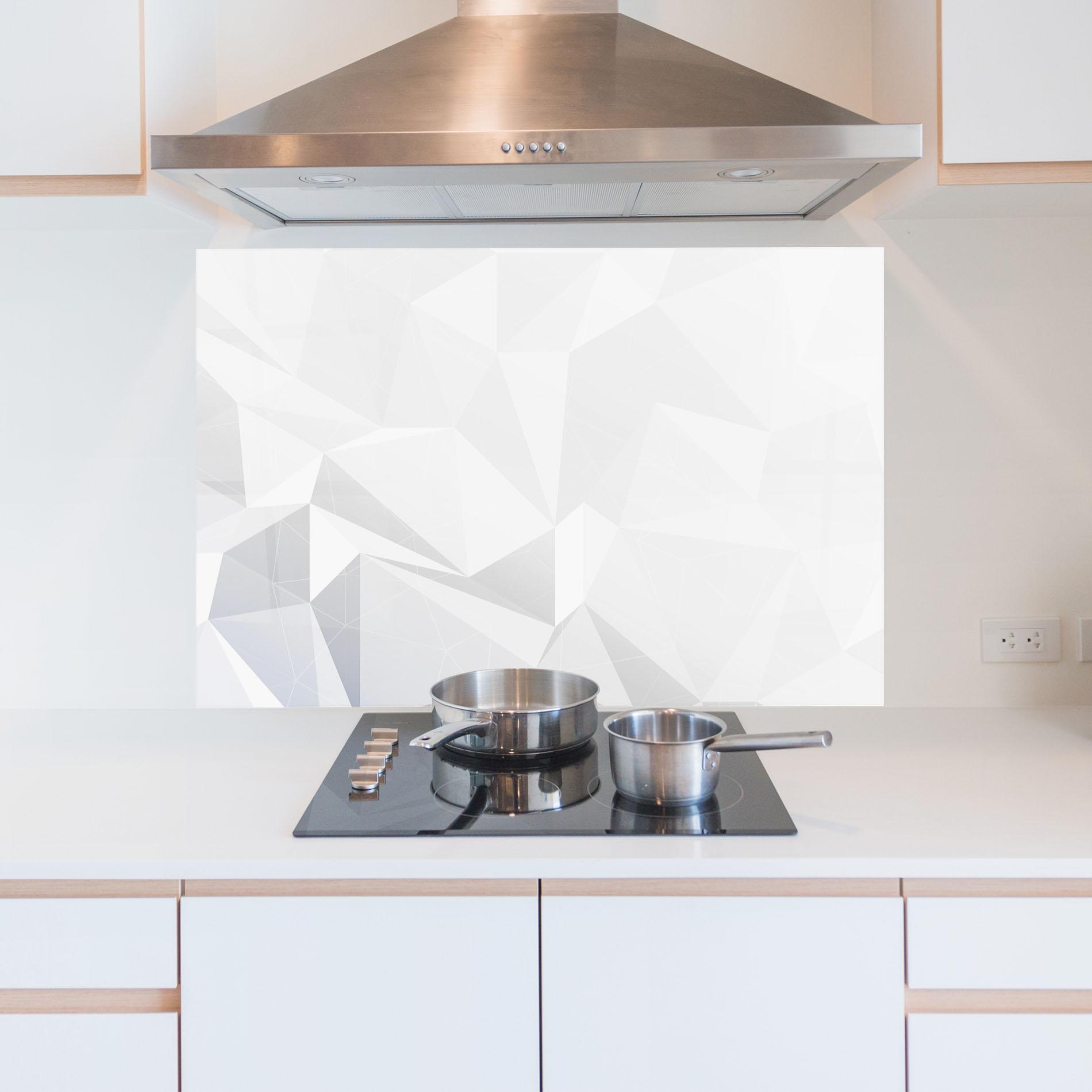 Стъклен панел за кухня Grey Triangle Shape mockup 5