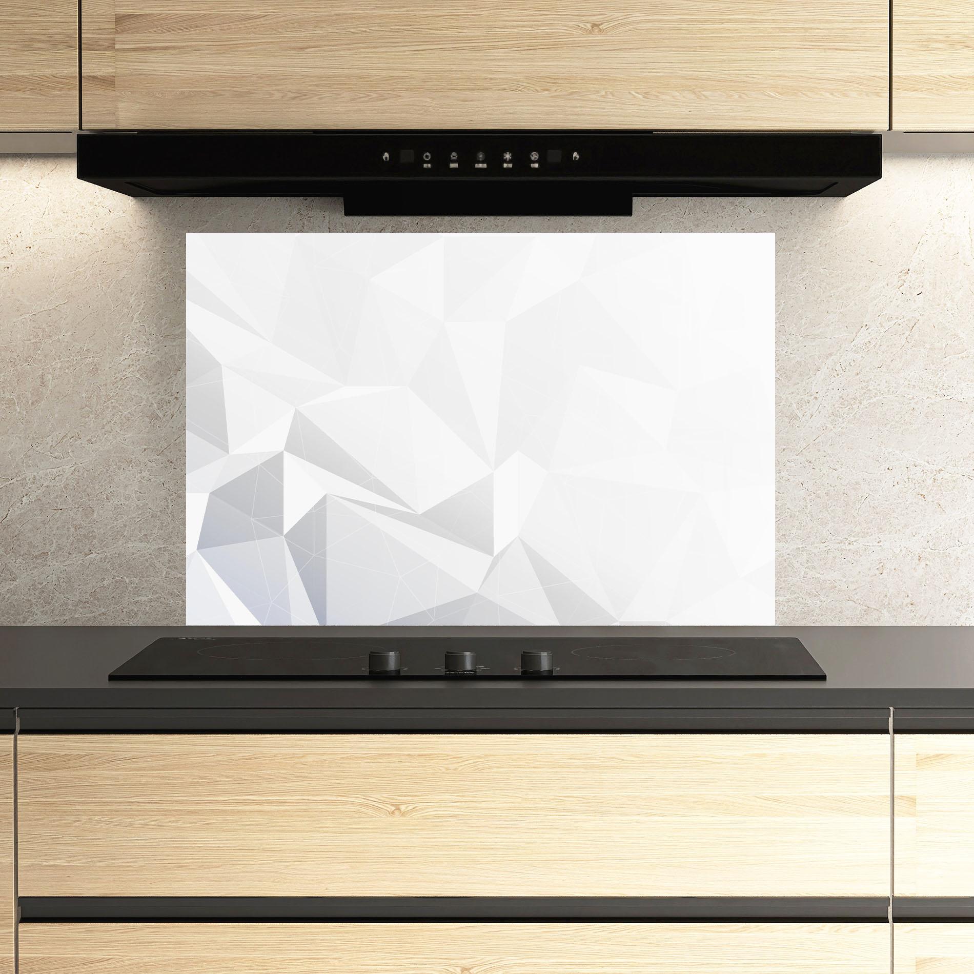 Стъклен панел за кухня Grey Triangle Shape mockup 3