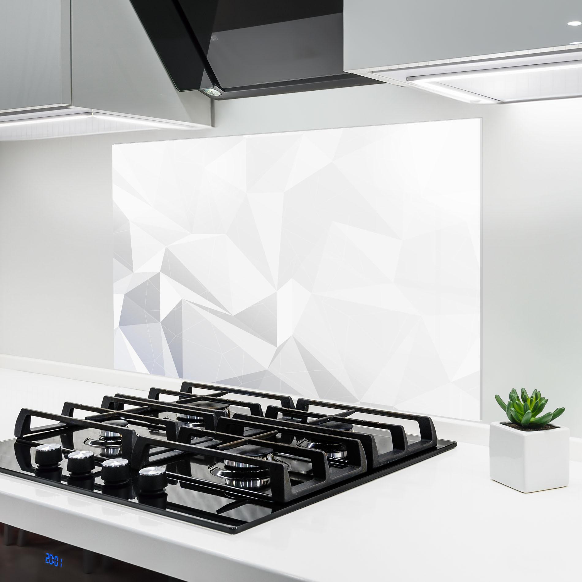 Стъклен панел за кухня Grey Triangle Shape mockup 6