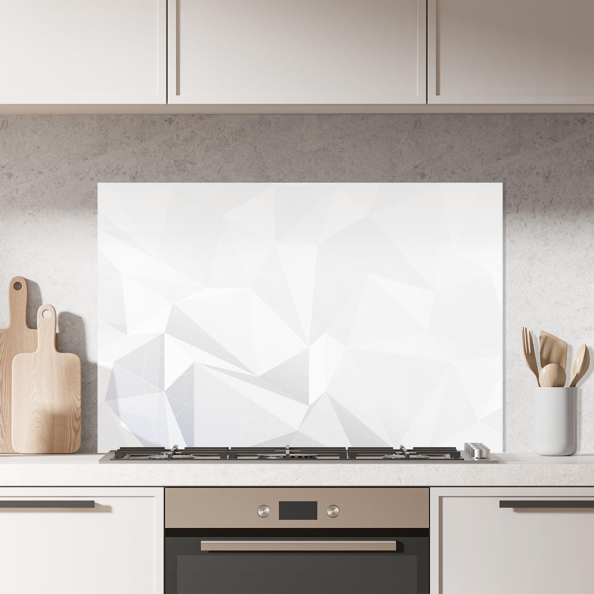 Стъклен панел за кухня Grey Triangle Shape mockup 7