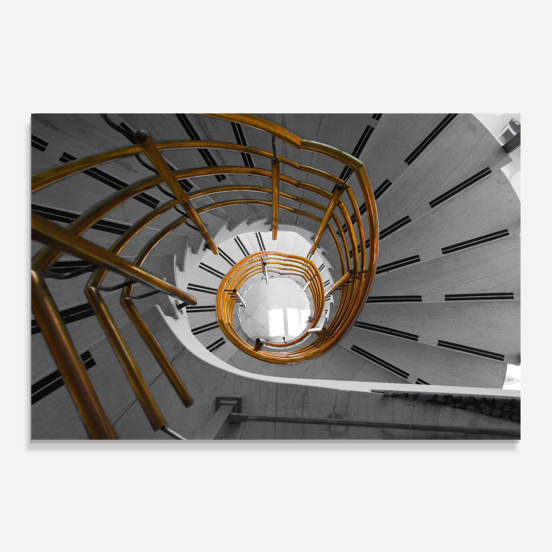 Стъклен панел за кухня Gold Bar Stairs mockup 0