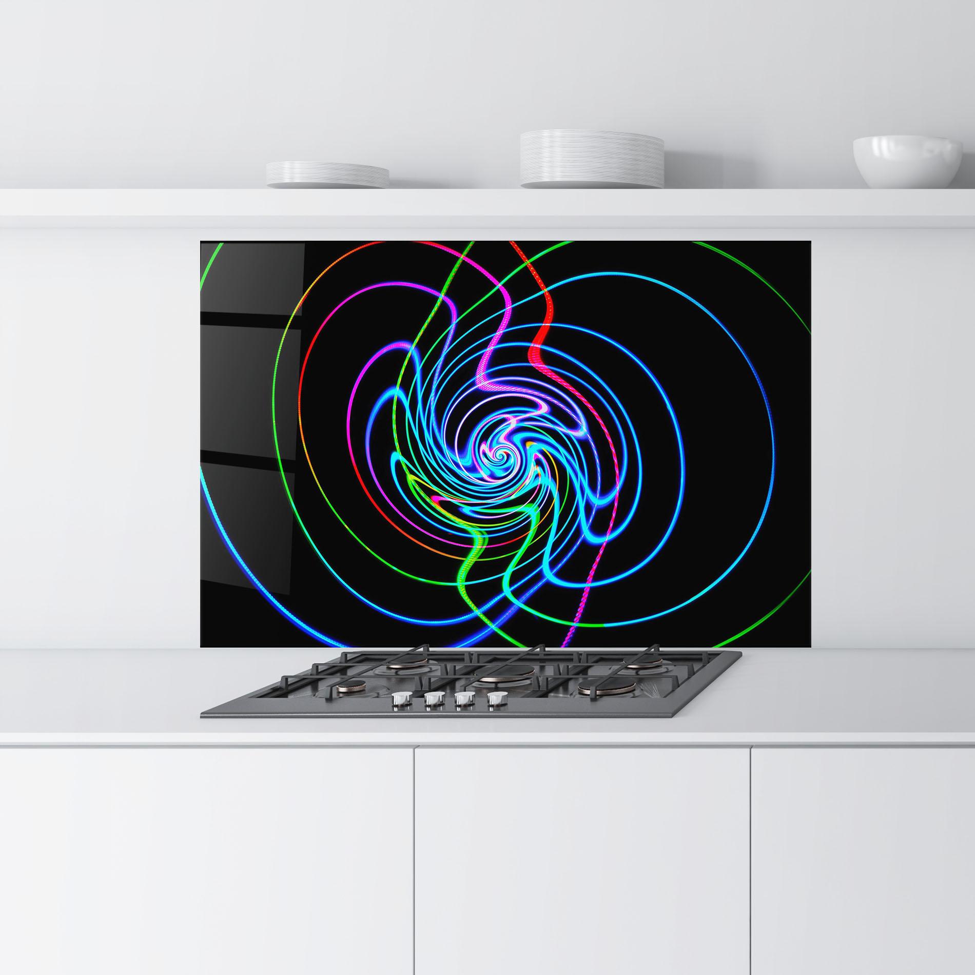 Стъклен панел за кухня Mixed Lights mockup 9