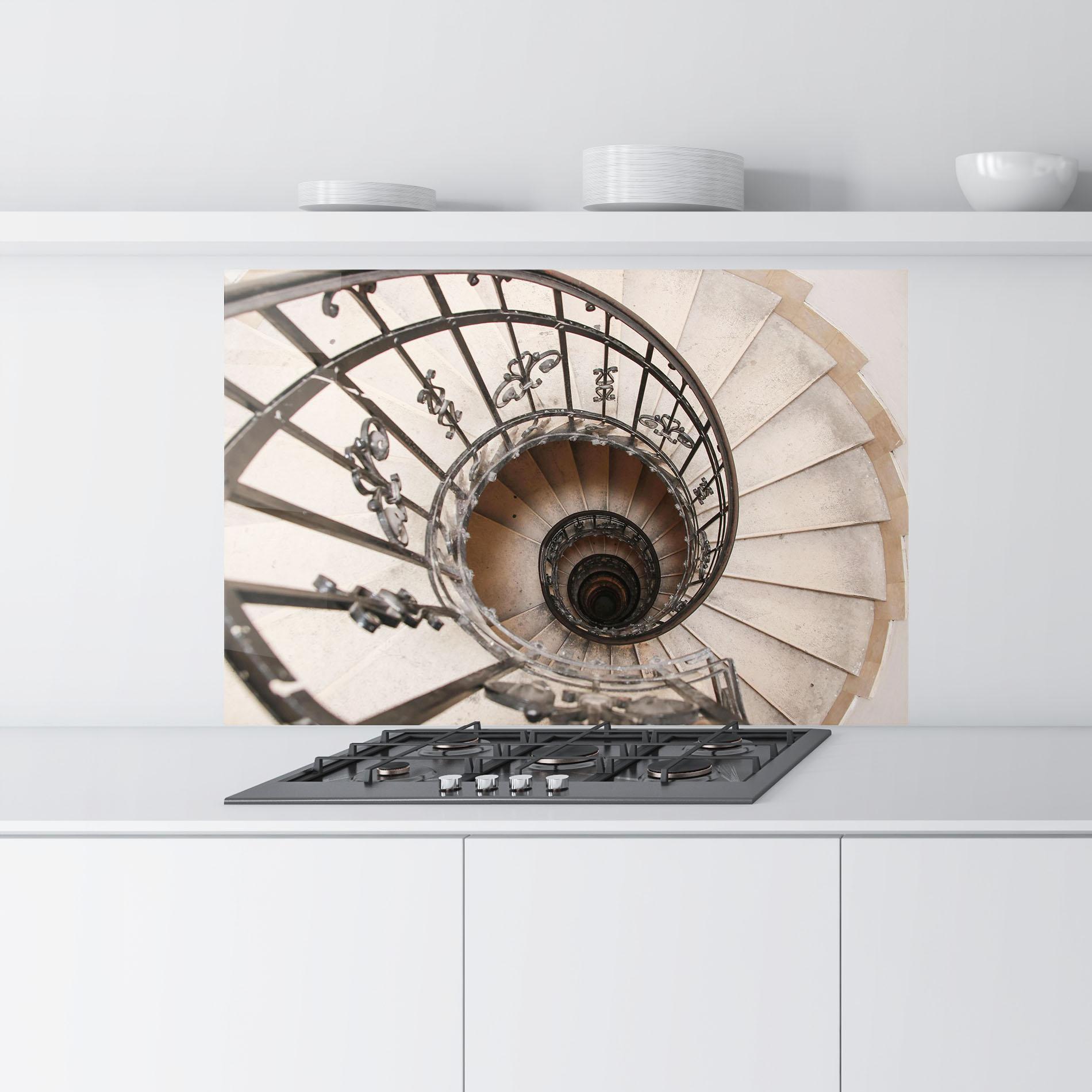 Стъклен панел за кухня Old House Stairs mockup 9