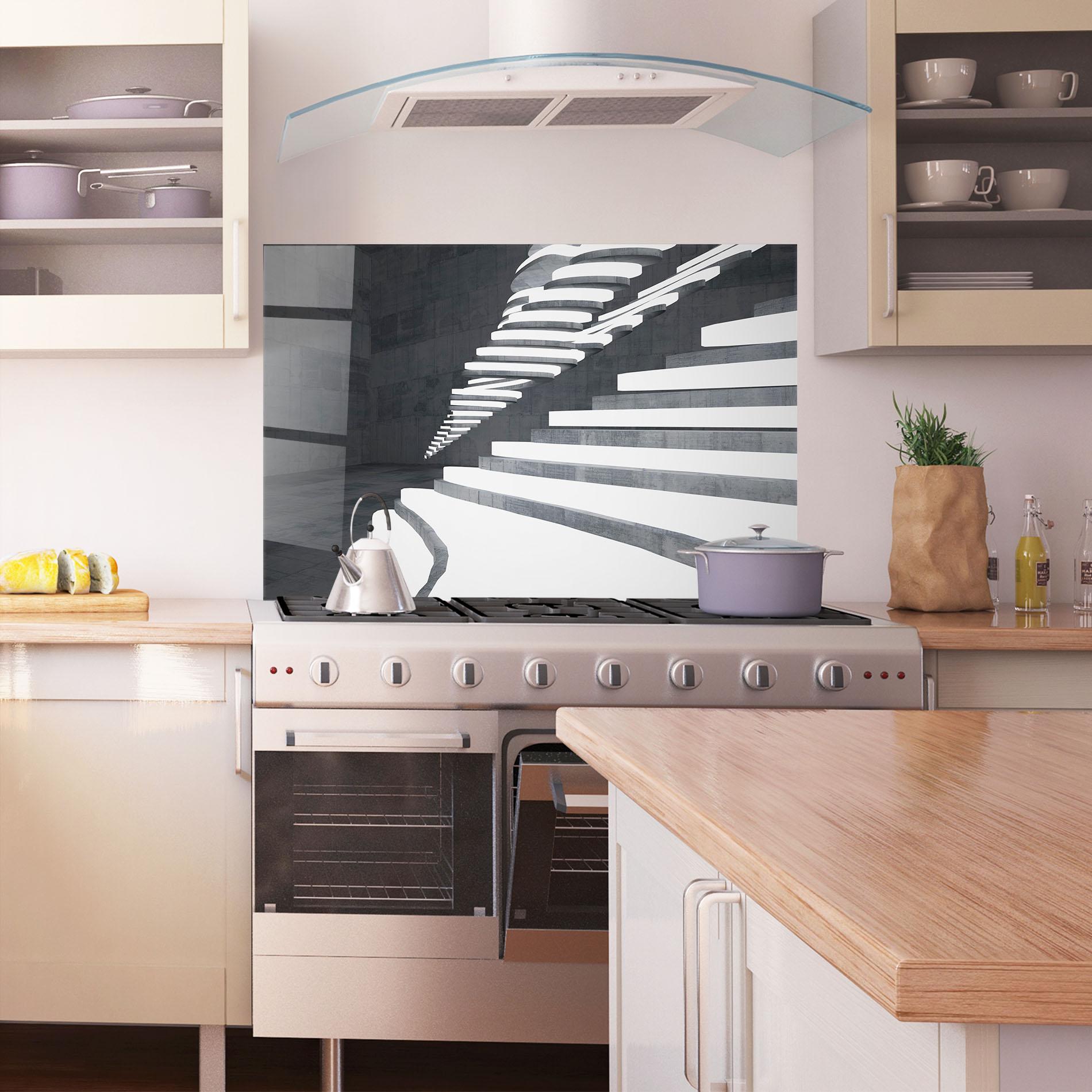 Стъклен панел за кухня Concrete Architecture mockup 1