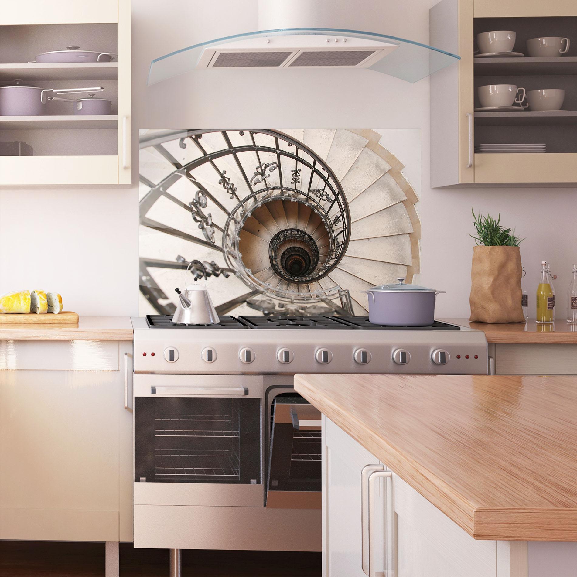 Стъклен панел за кухня Old House Stairs mockup 1