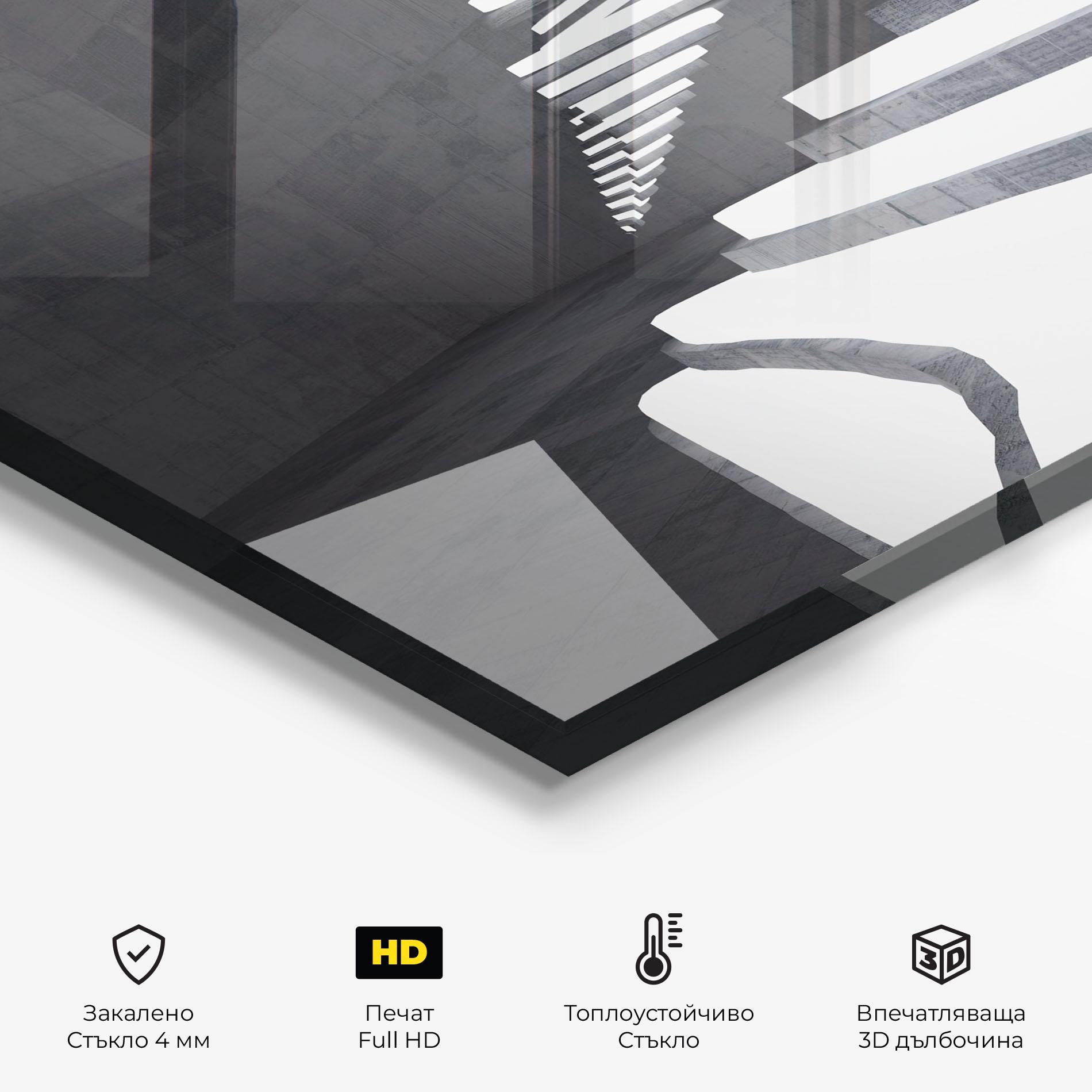 Стъклен панел за кухня Concrete Architecture mockup 2