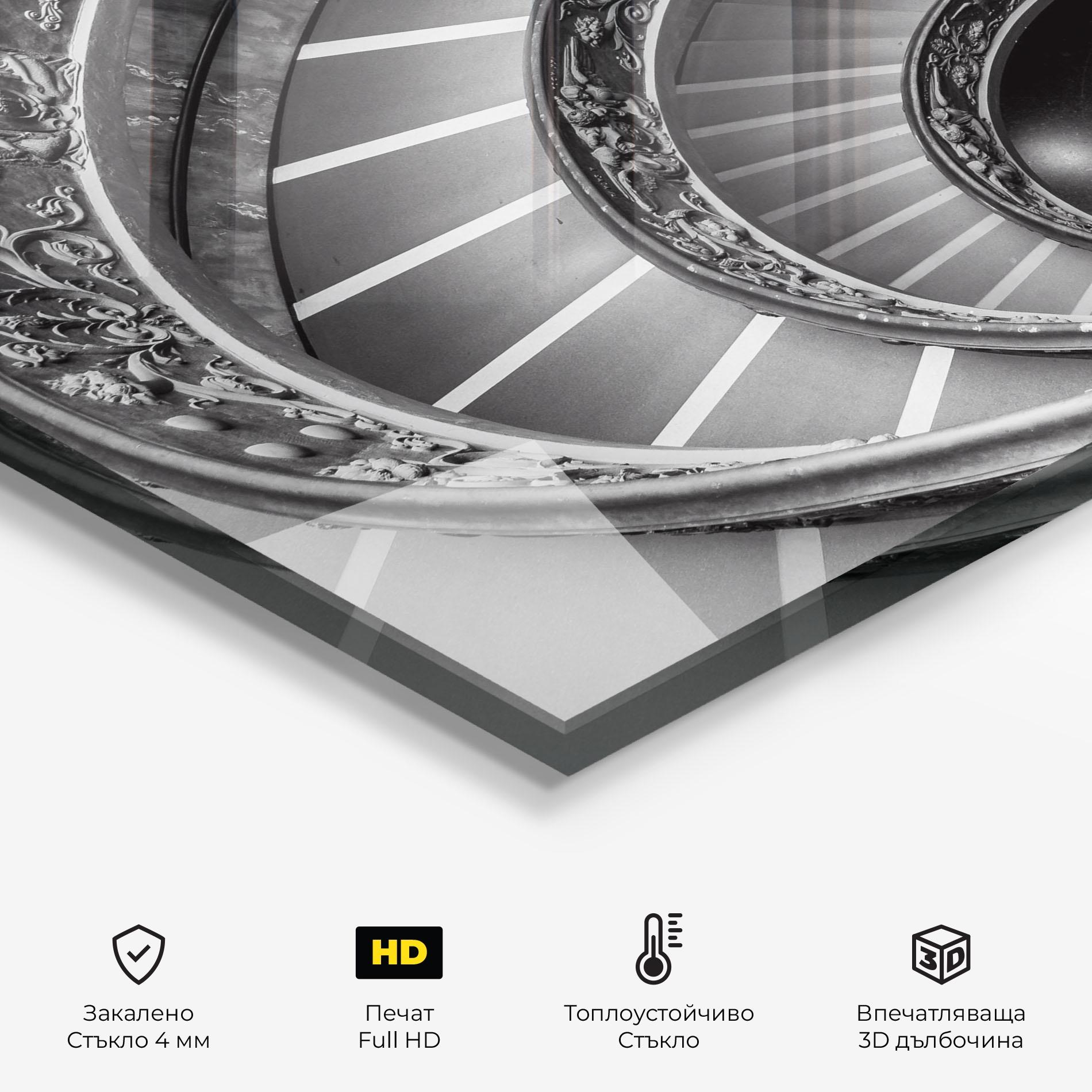Стъклен панел за кухня Grey Spiral mockup 2