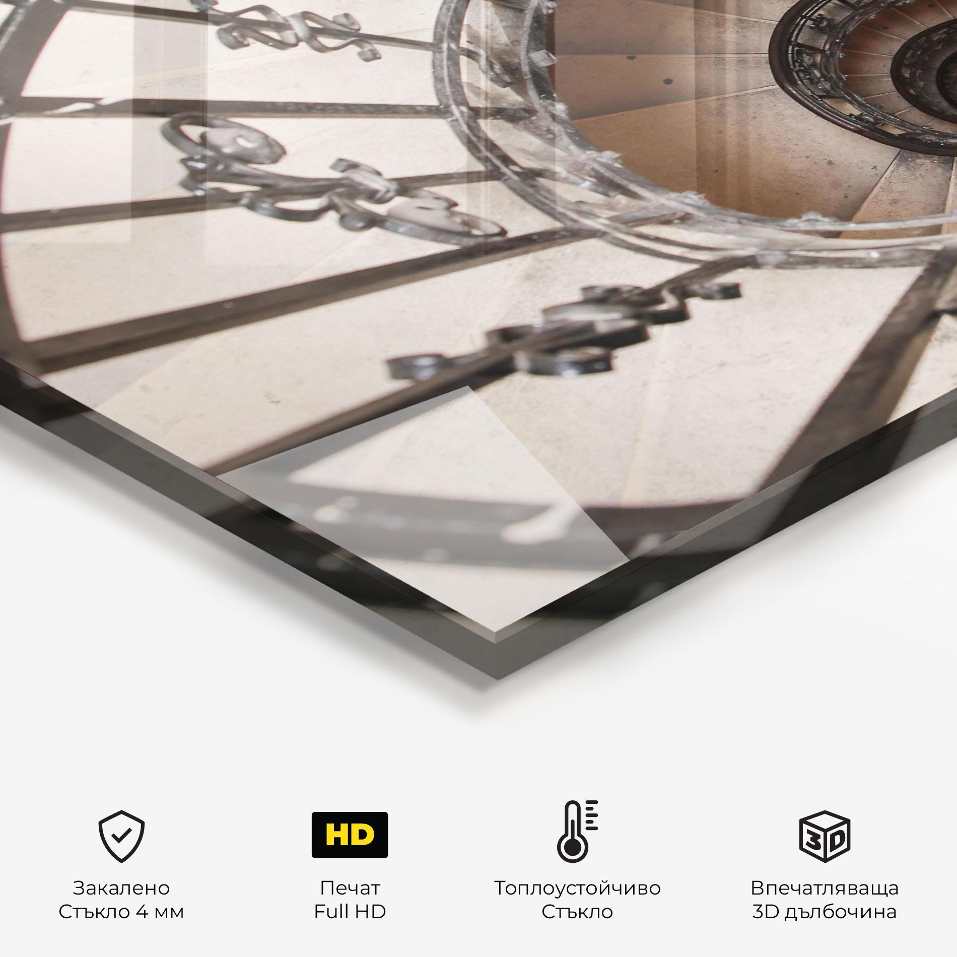 Стъклен панел за кухня Old House Stairs mockup 2