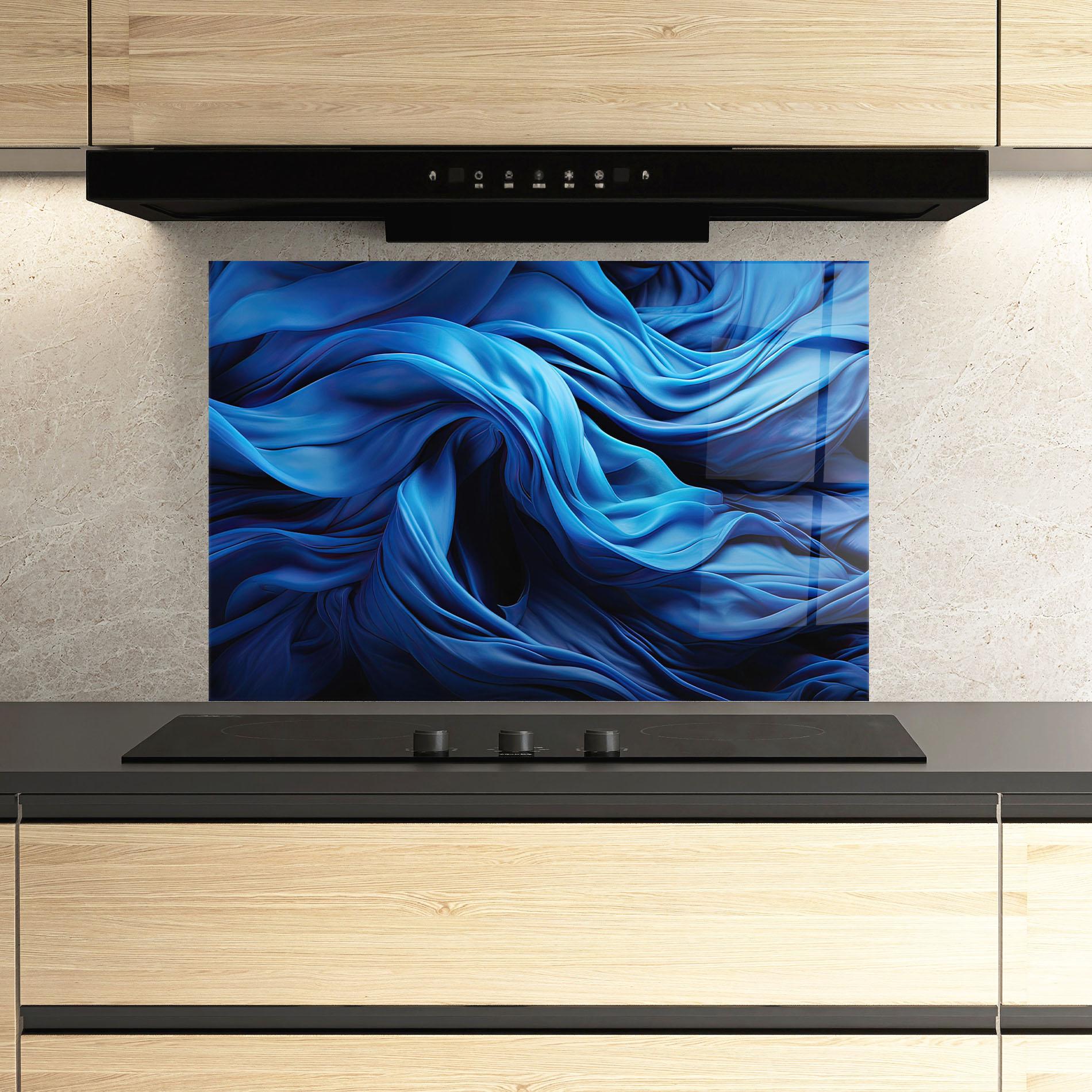 Стъклен панел за кухня Floating Blue mockup 3