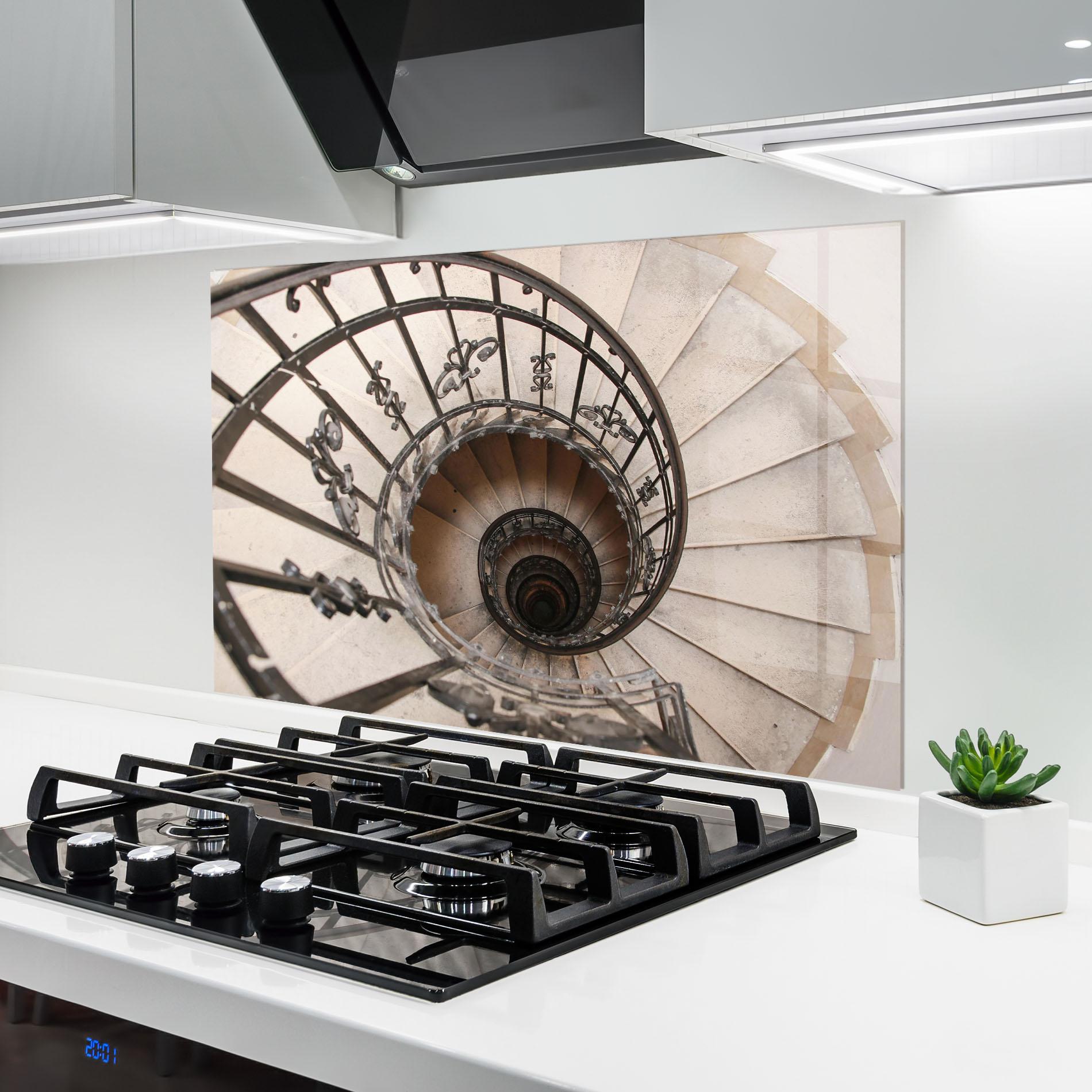 Стъклен панел за кухня Old House Stairs mockup 6