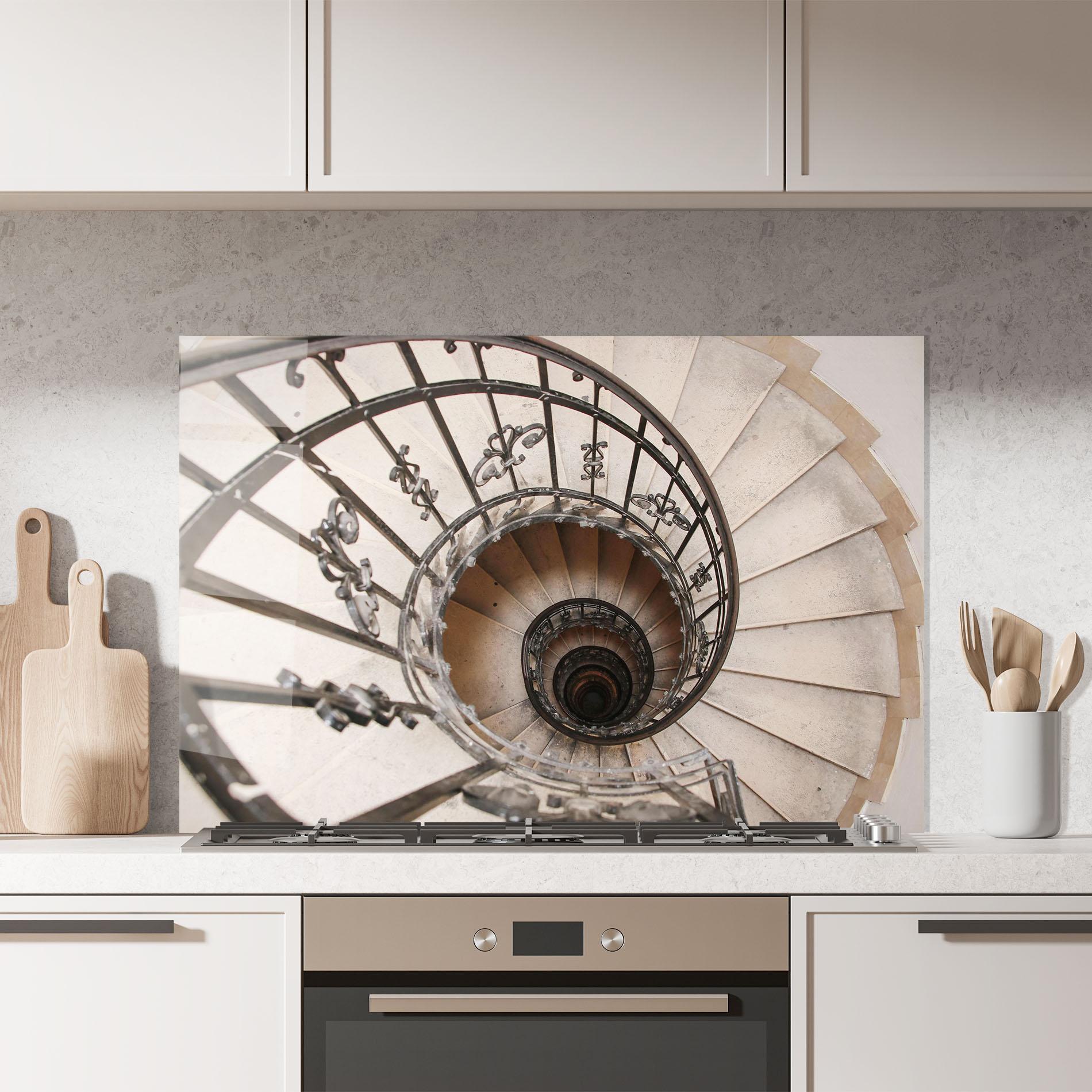 Стъклен панел за кухня Old House Stairs mockup 7