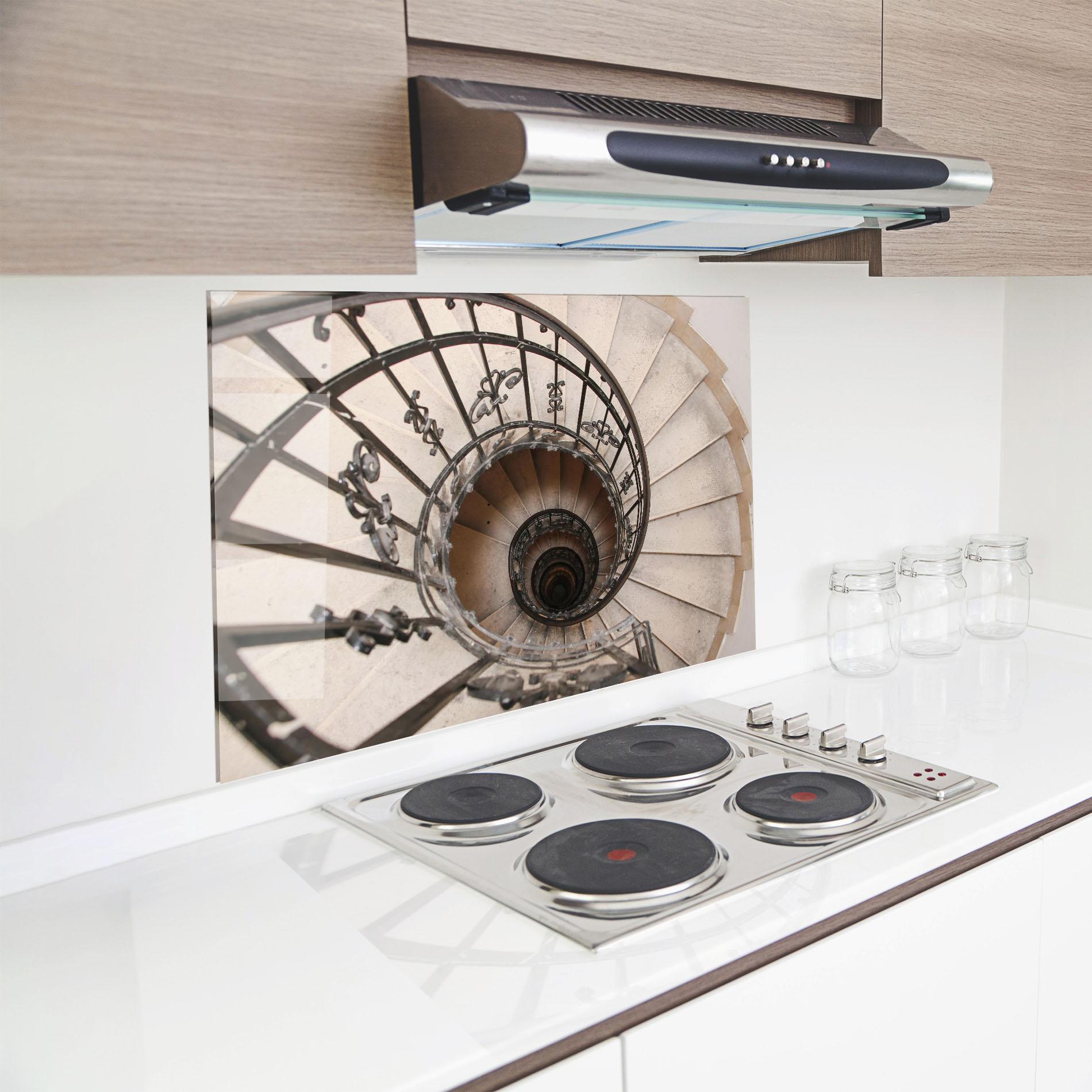 Стъклен панел за кухня Old House Stairs mockup 8