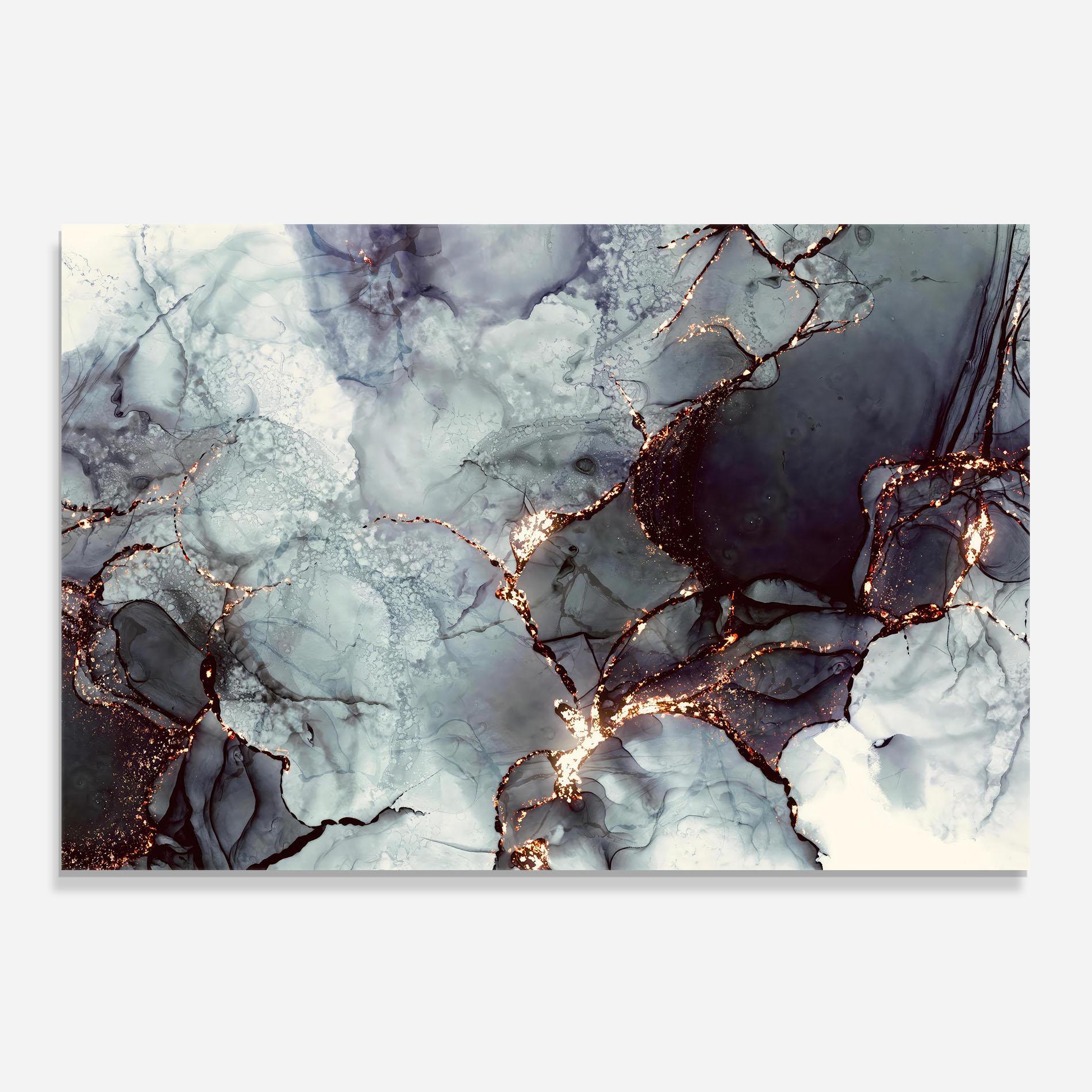 Стъклен панел за кухня Abstract Gold Path mockup 0