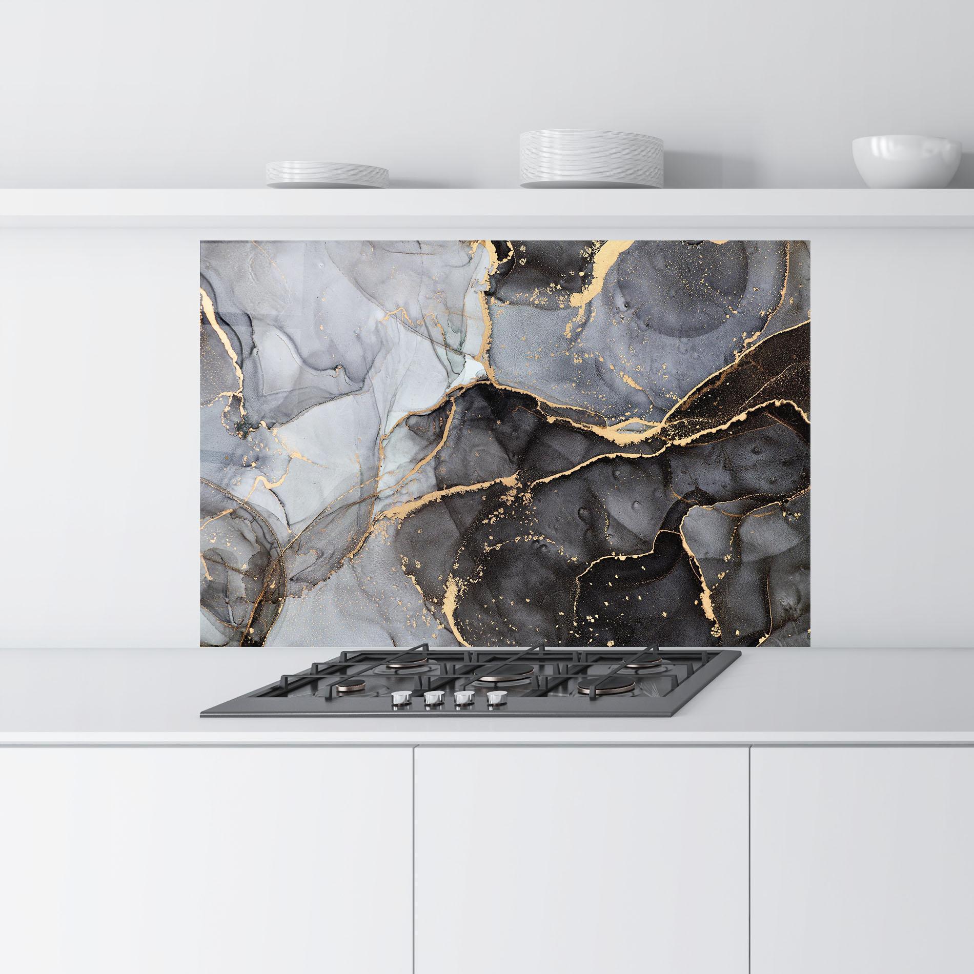 Стъклен панел за кухня Abstract Marble mockup 9