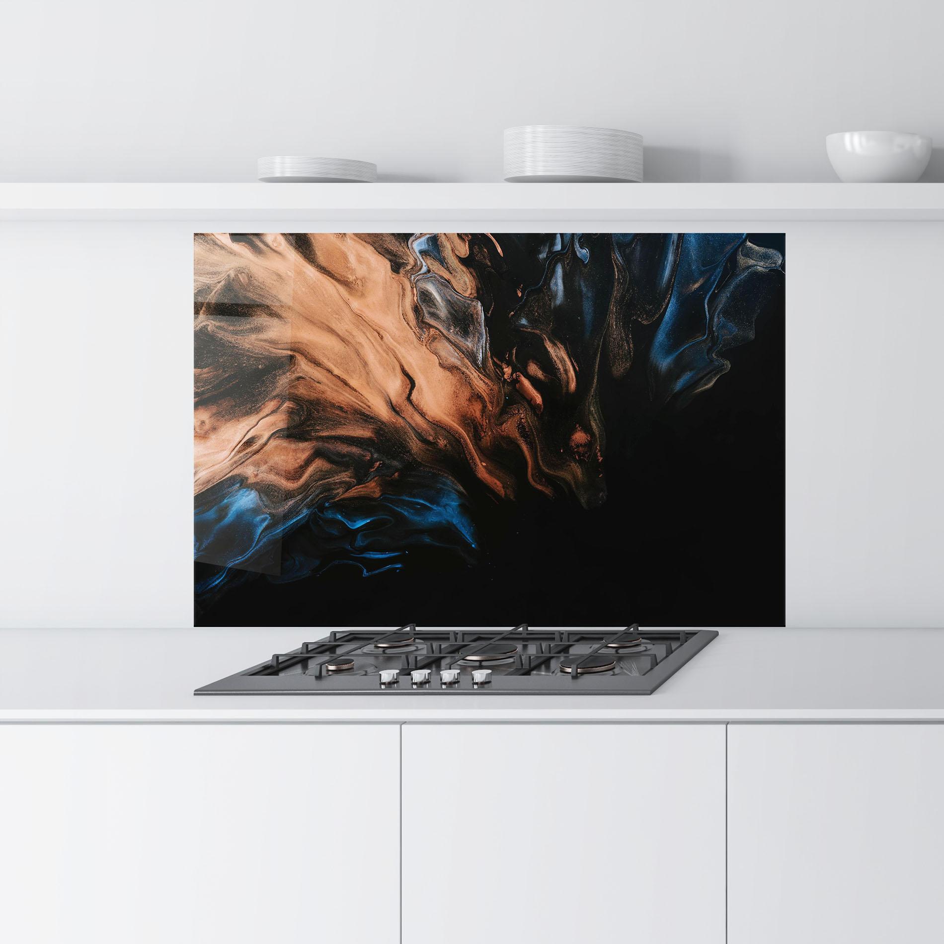 Стъклен панел за кухня Dark Flame Abstract mockup 9