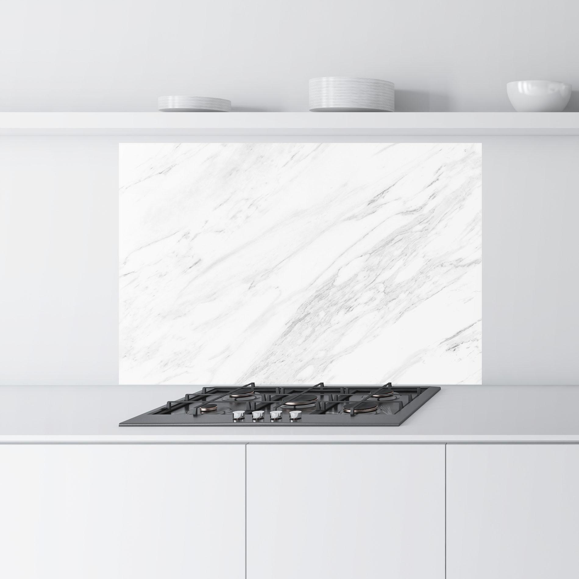 Стъклен панел за кухня Light Grey Marble mockup 9