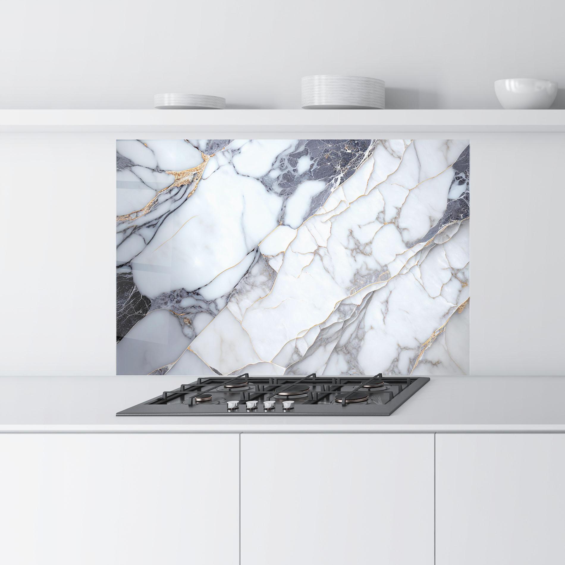 Стъклен панел за кухня Marble Glass mockup 9