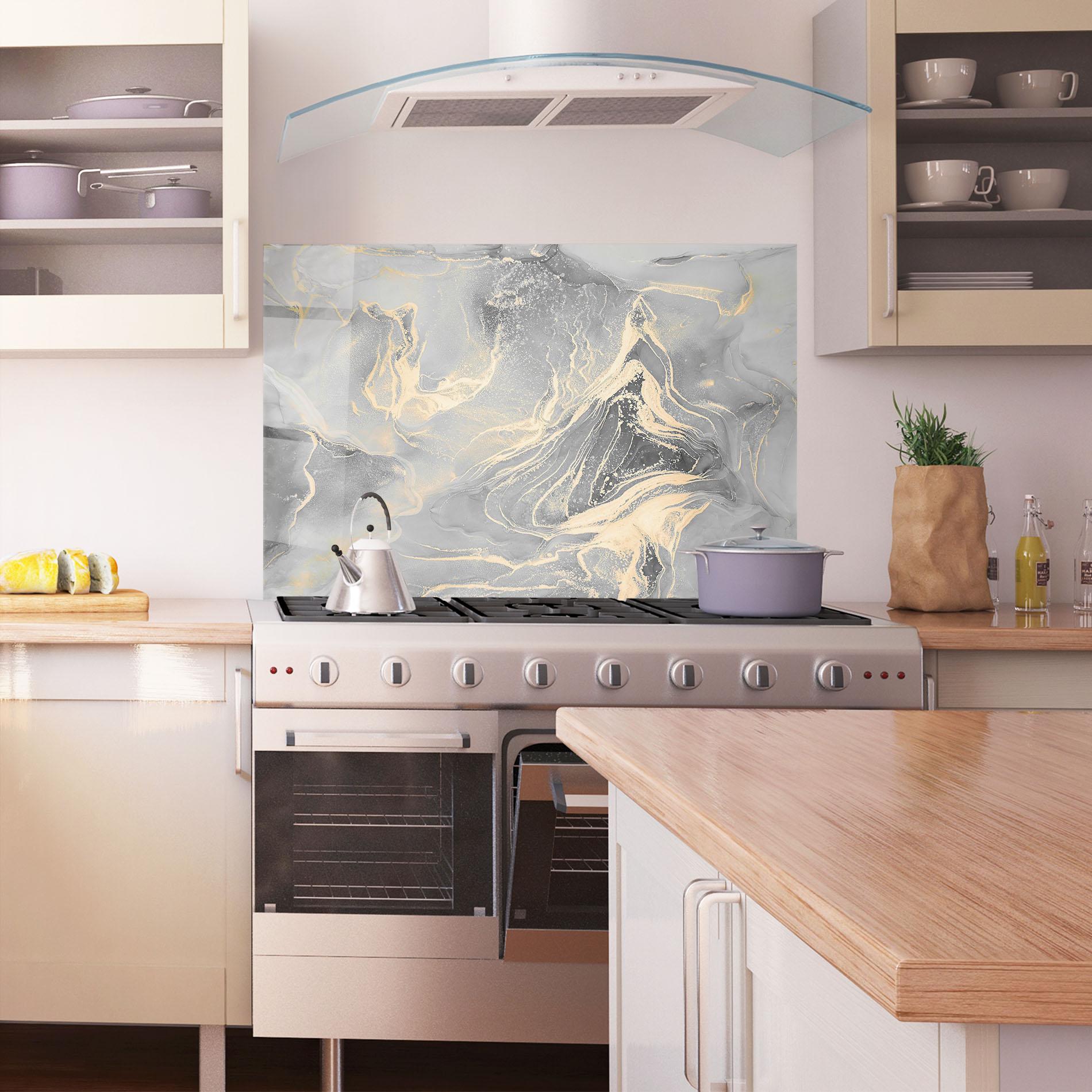 Стъклен панел за кухня Abstract Illusion mockup 1