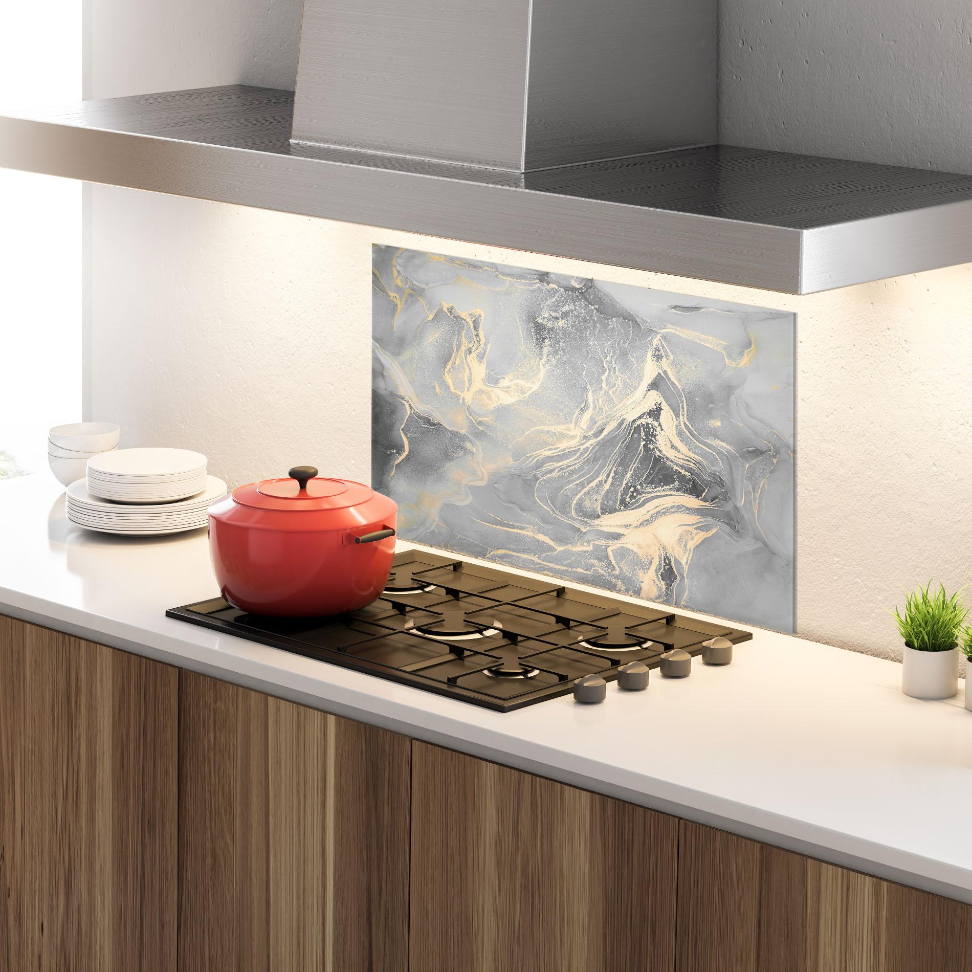 Стъклен панел за кухня Abstract Illusion mockup 4