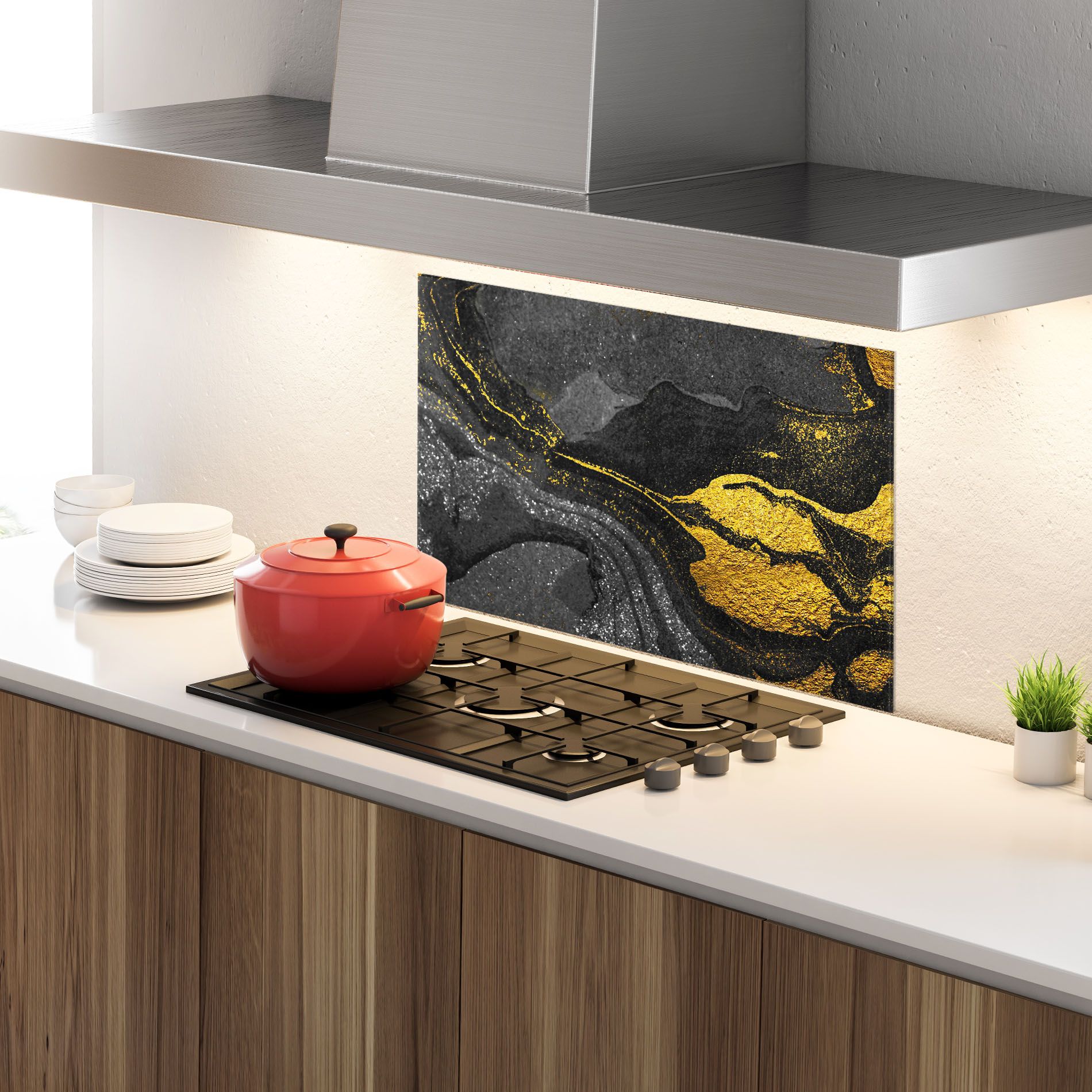 Black And Gold Texture mockup 4