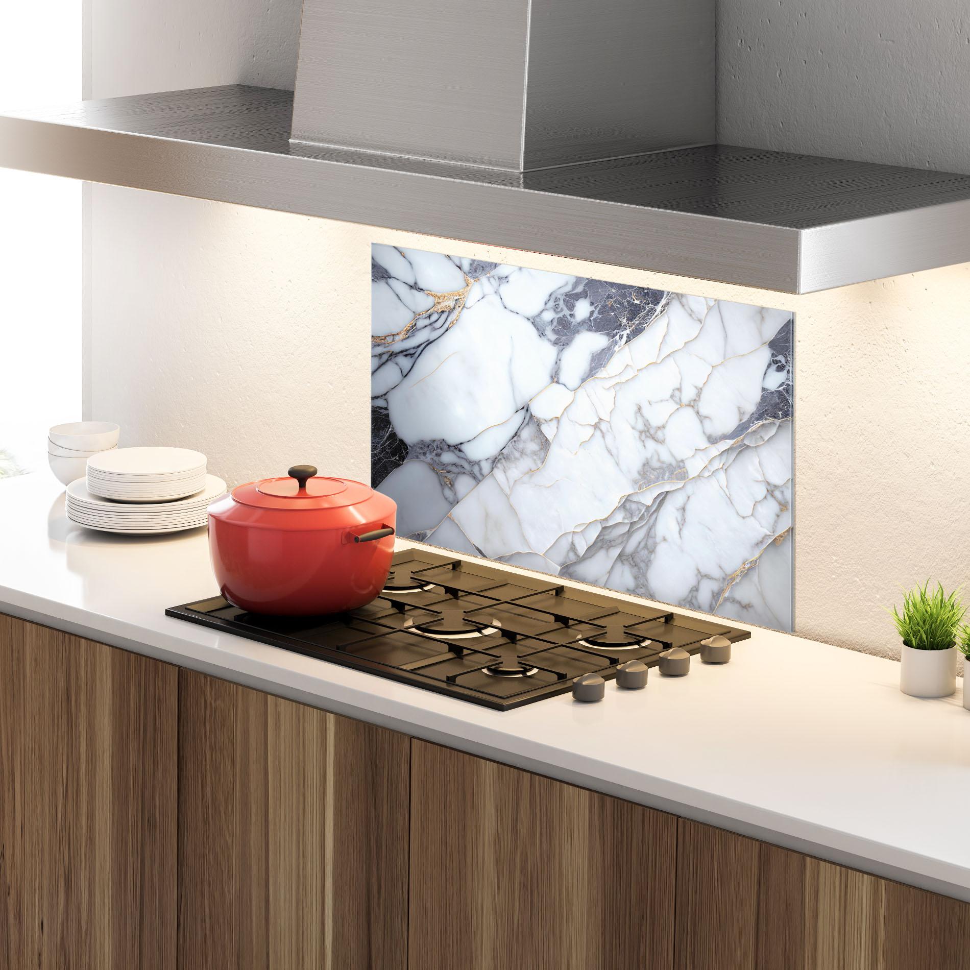 Стъклен панел за кухня Marble Glass mockup 4